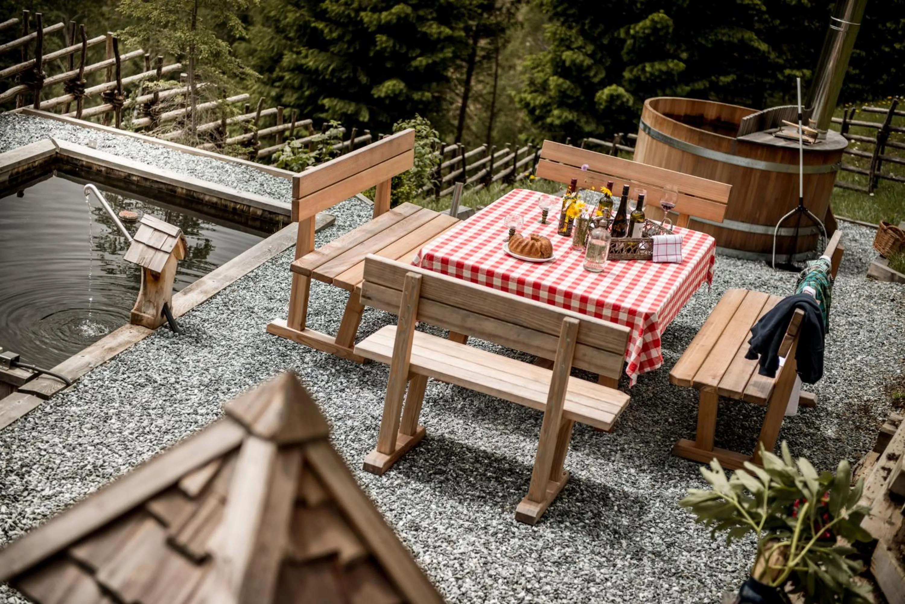 Garden view in Bergchalet Kuhgraben