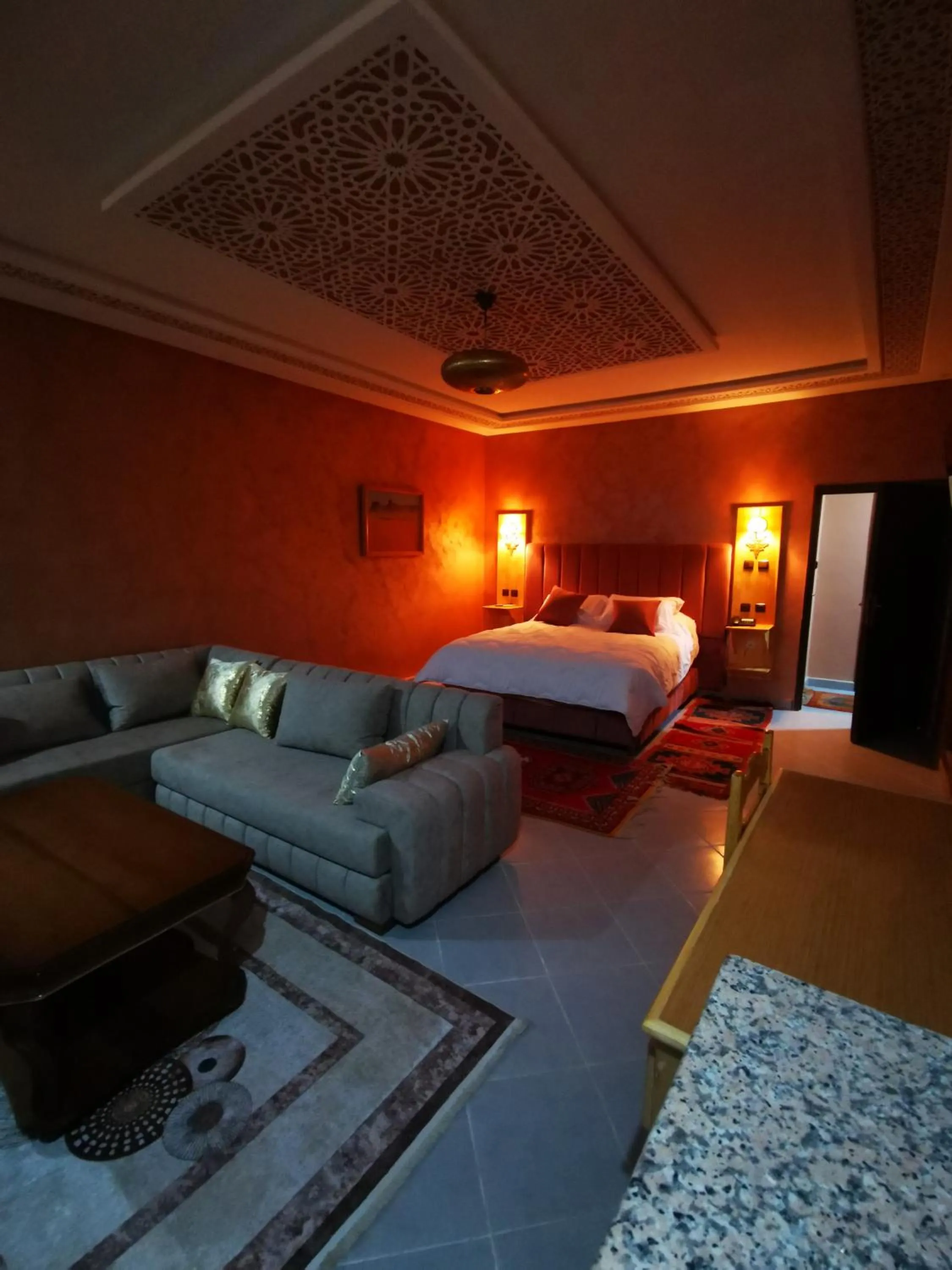Bed in Hotel Saghro