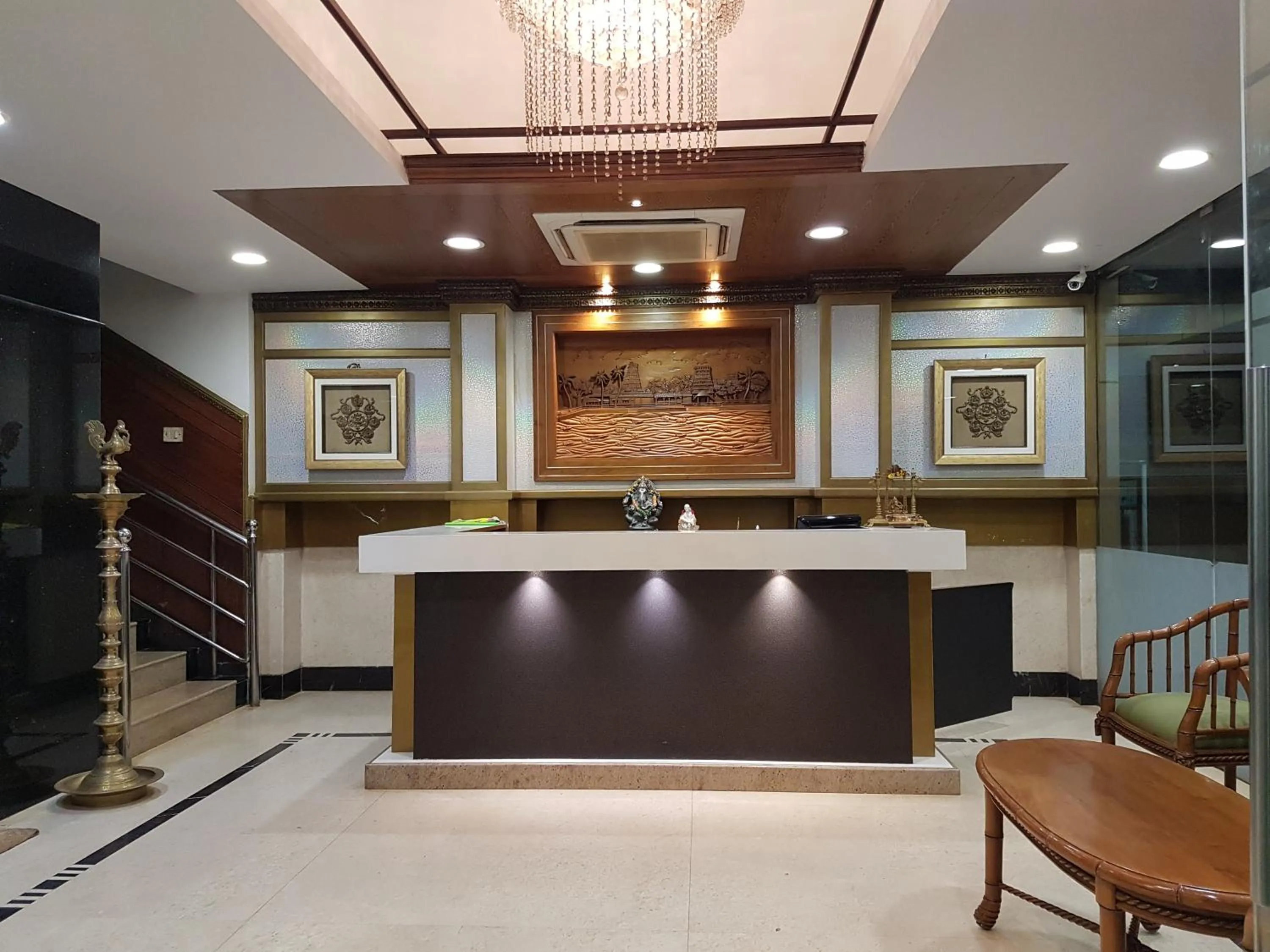 Lobby or reception in Hotel Subhalakshmi Palace