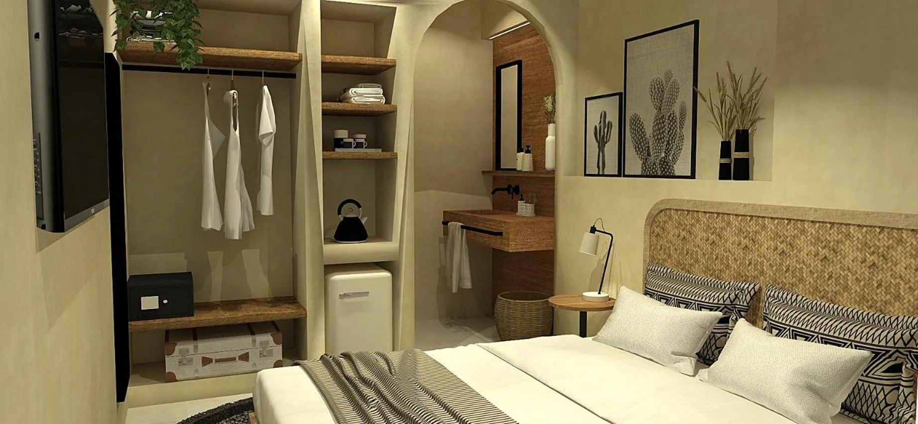 Bed in The Artemis Hotel