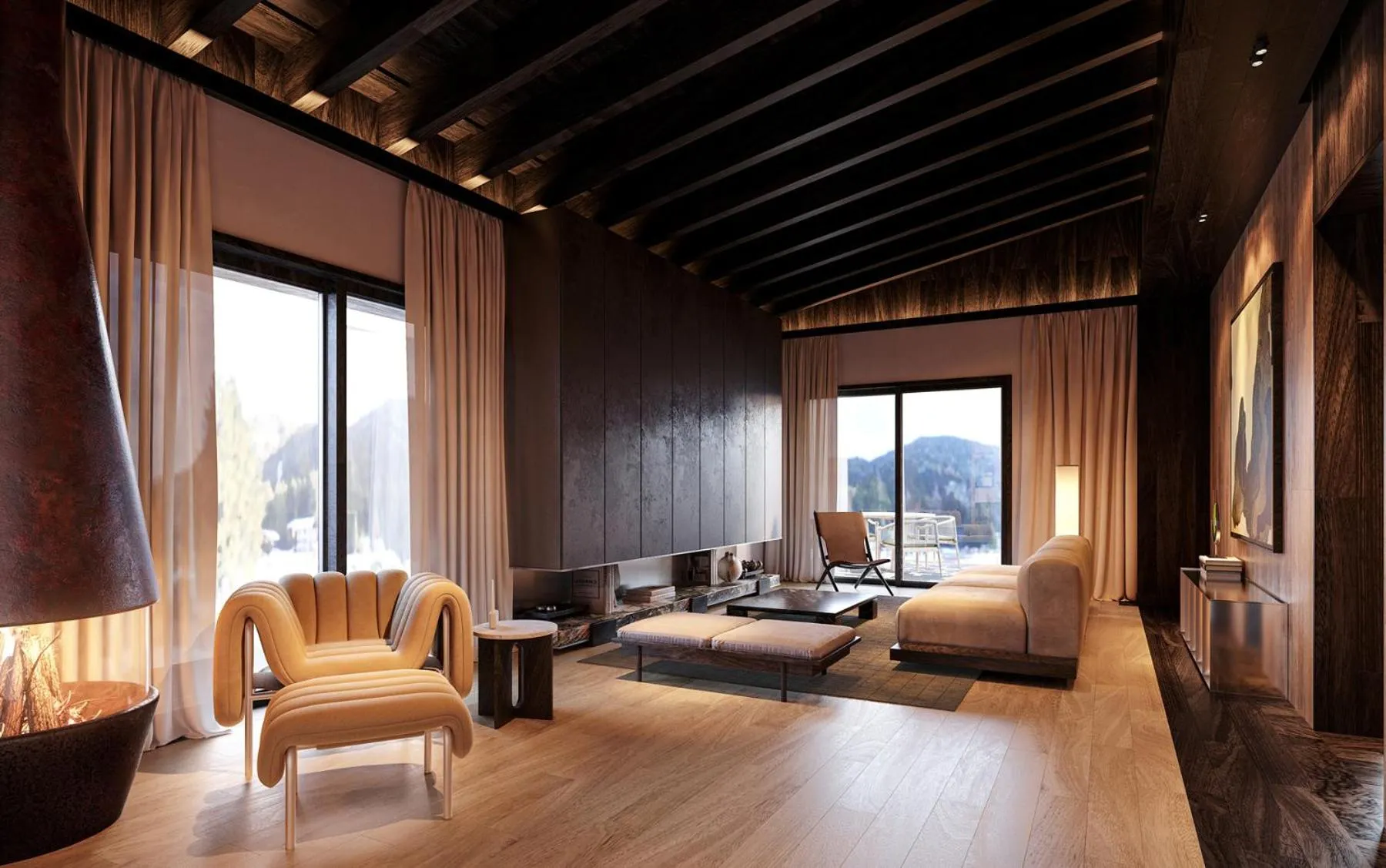 Living room in Aethos Hotel Monterosa