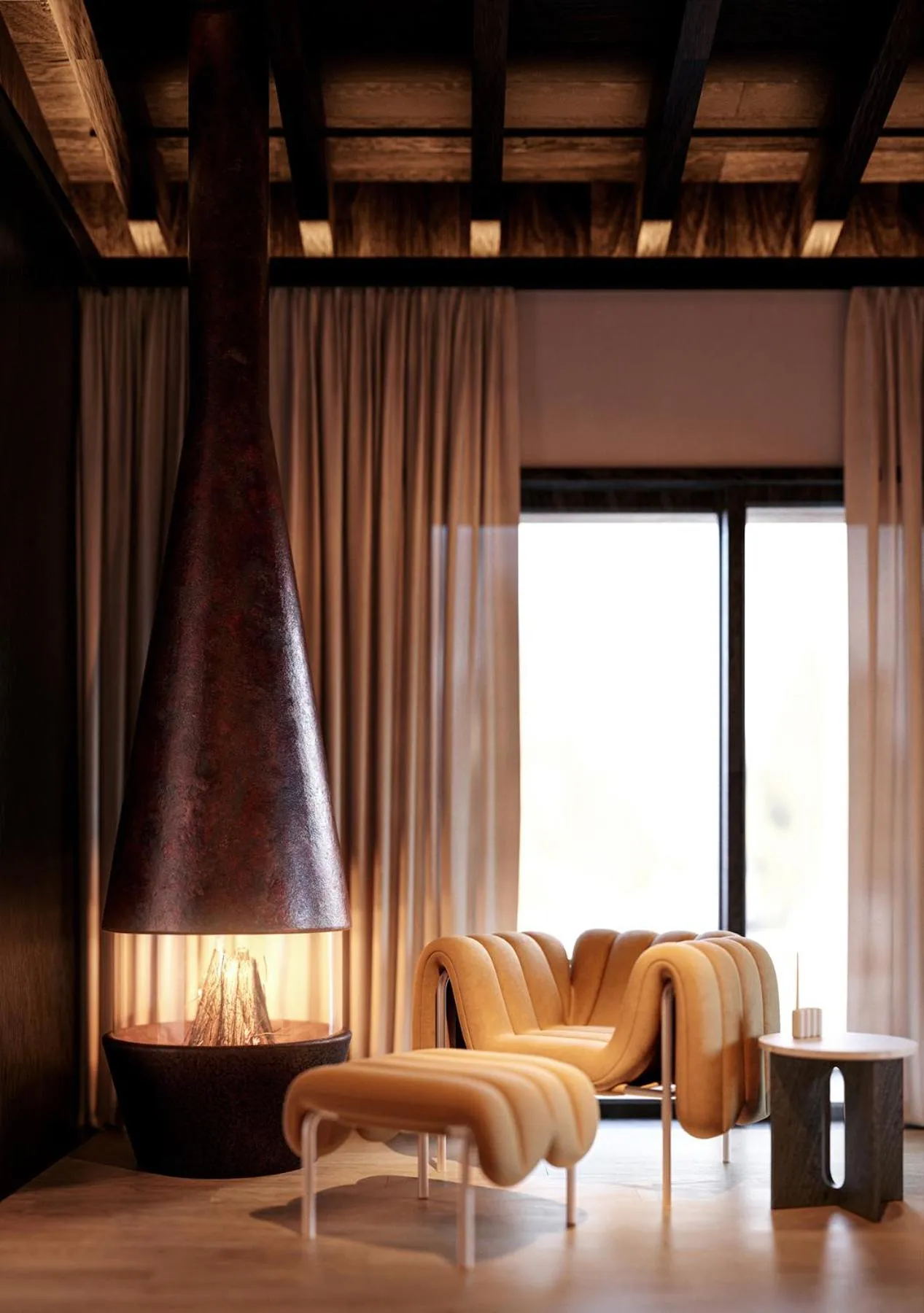 Seating area in Aethos Hotel Monterosa