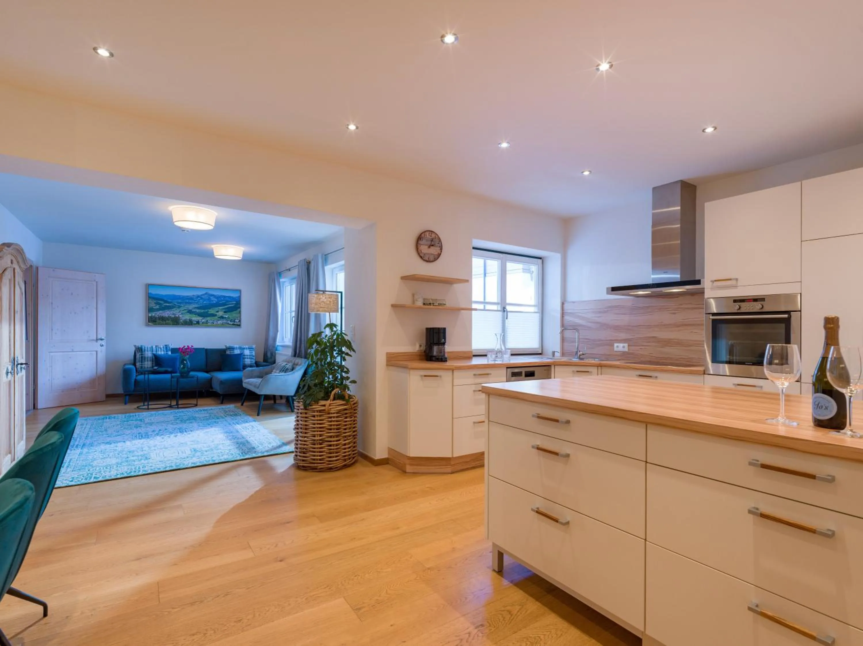 Kitchen or kitchenette in Alpen Glück Hotel Villa Lisa garni