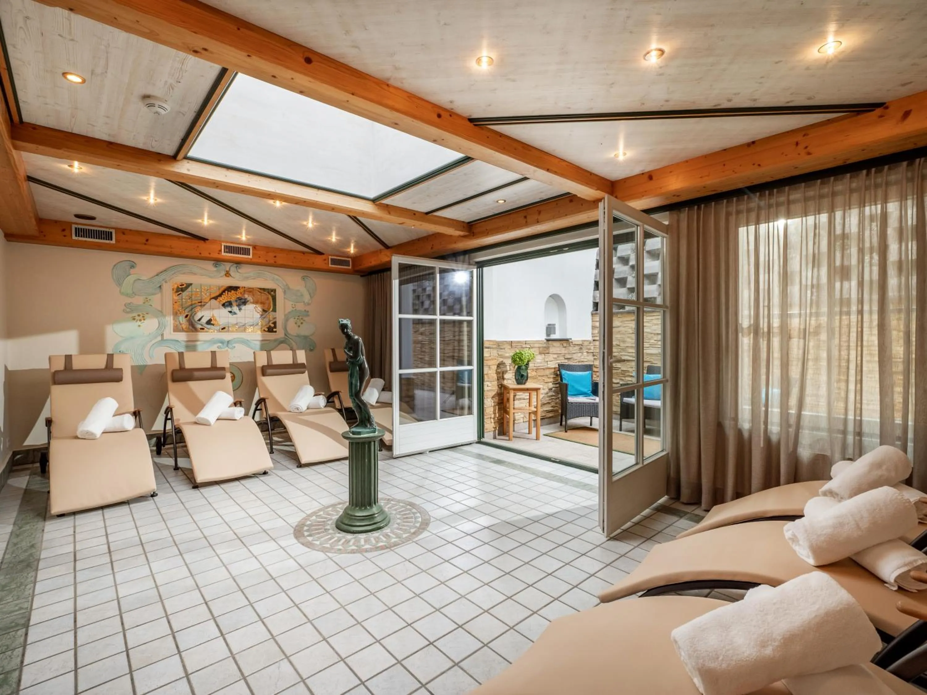 Sauna, Bed in Alpen Glück Hotel Villa Lisa garni