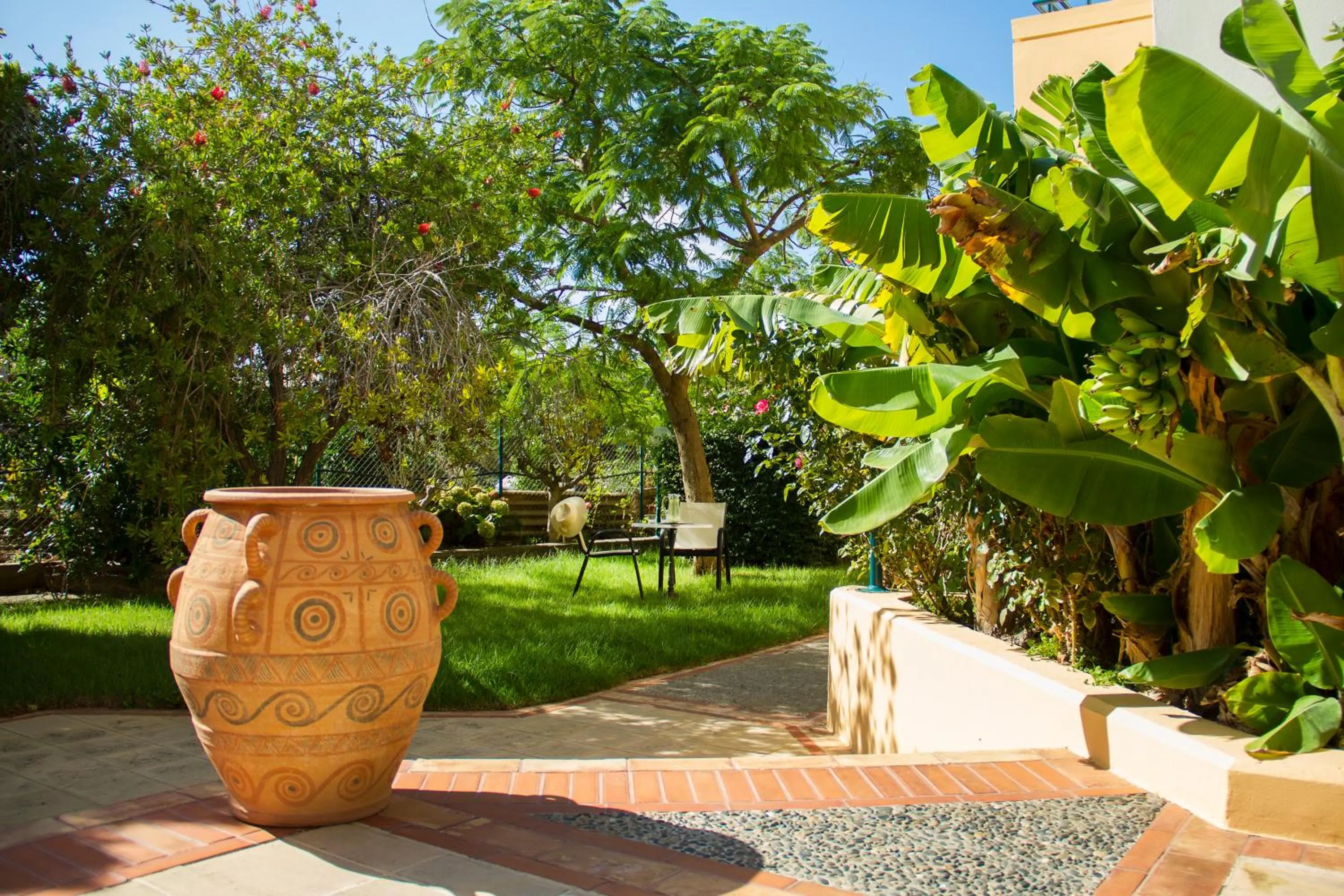 Garden view in Lycasti Maisonettes