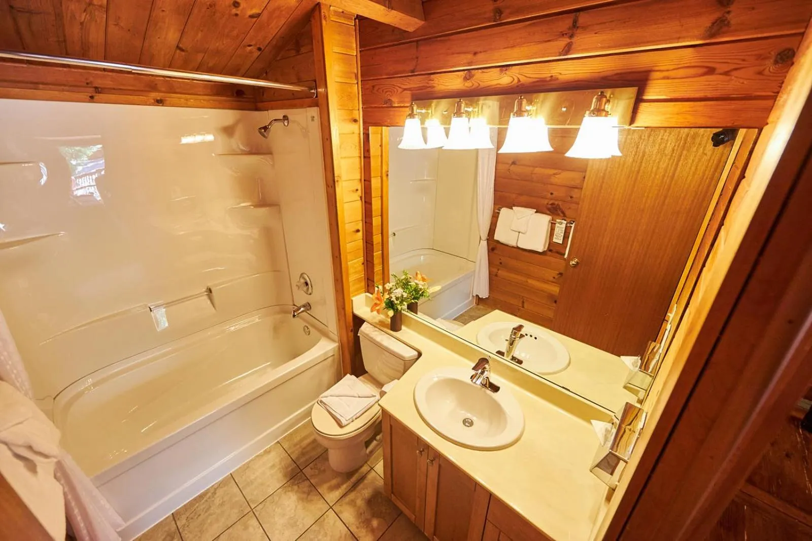 Shower in Castle Mountain Chalets