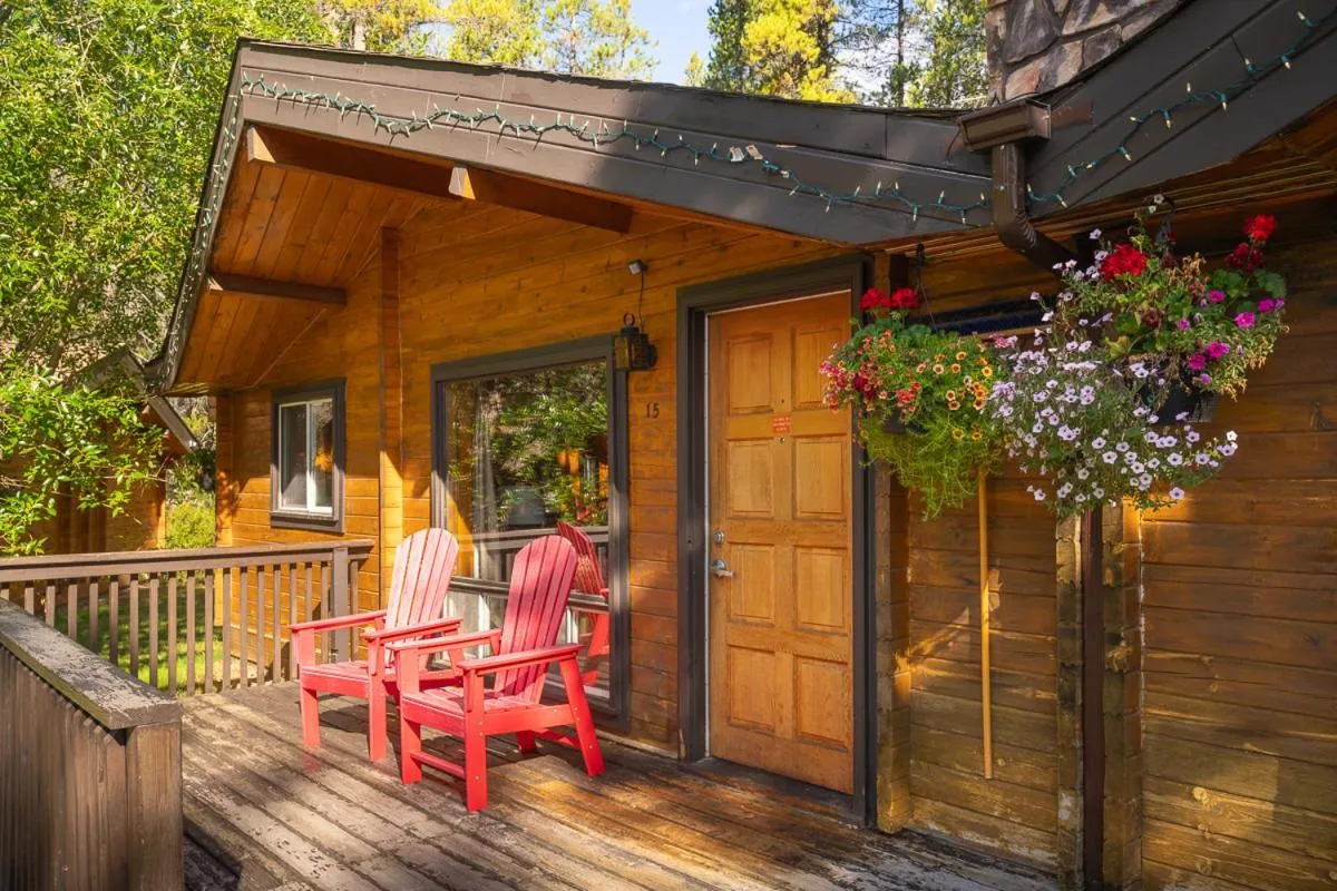 Patio in Castle Mountain Chalets