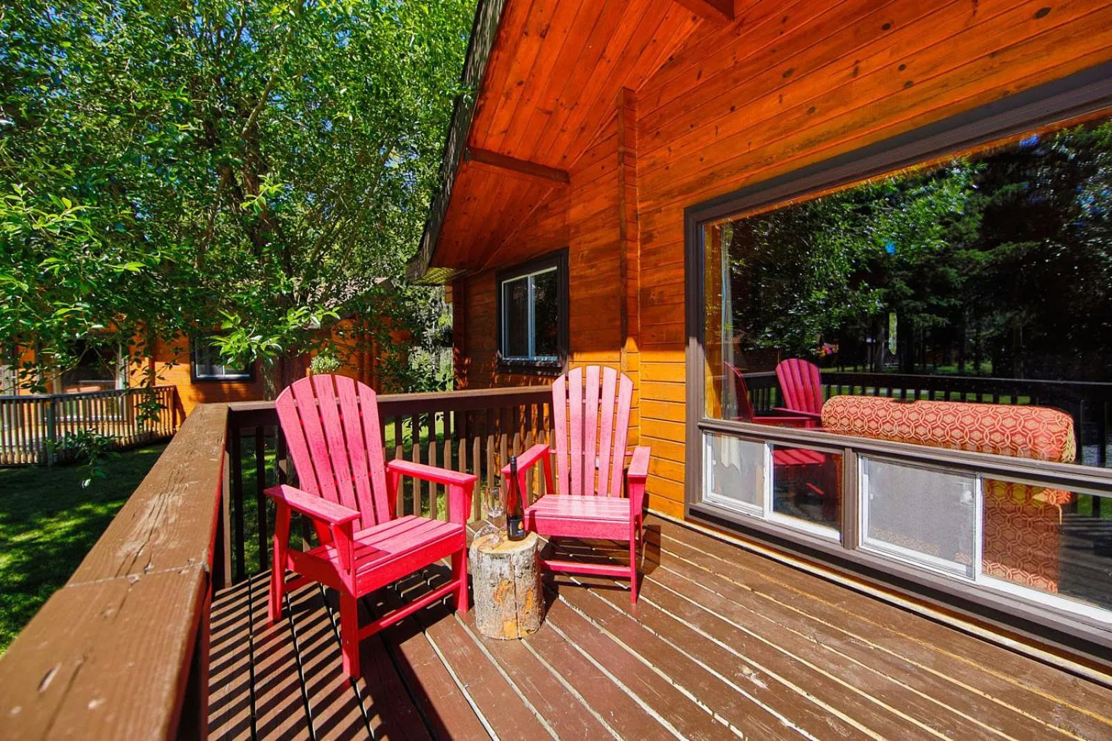 Patio in Castle Mountain Chalets