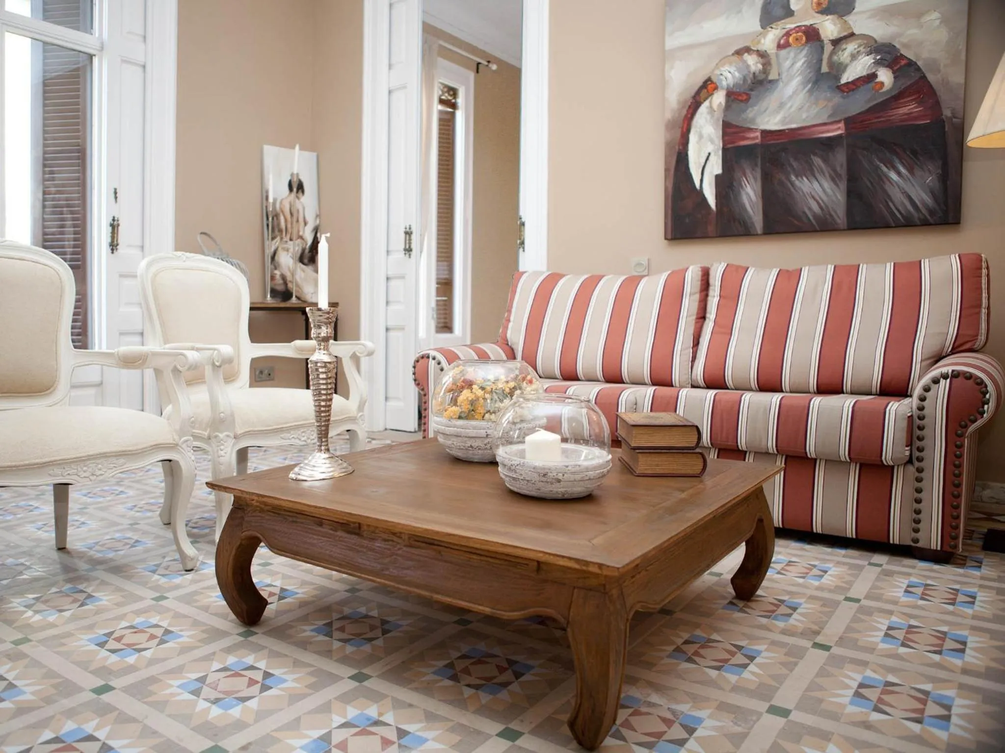 Living room in BCN Rambla Catalunya Apartments