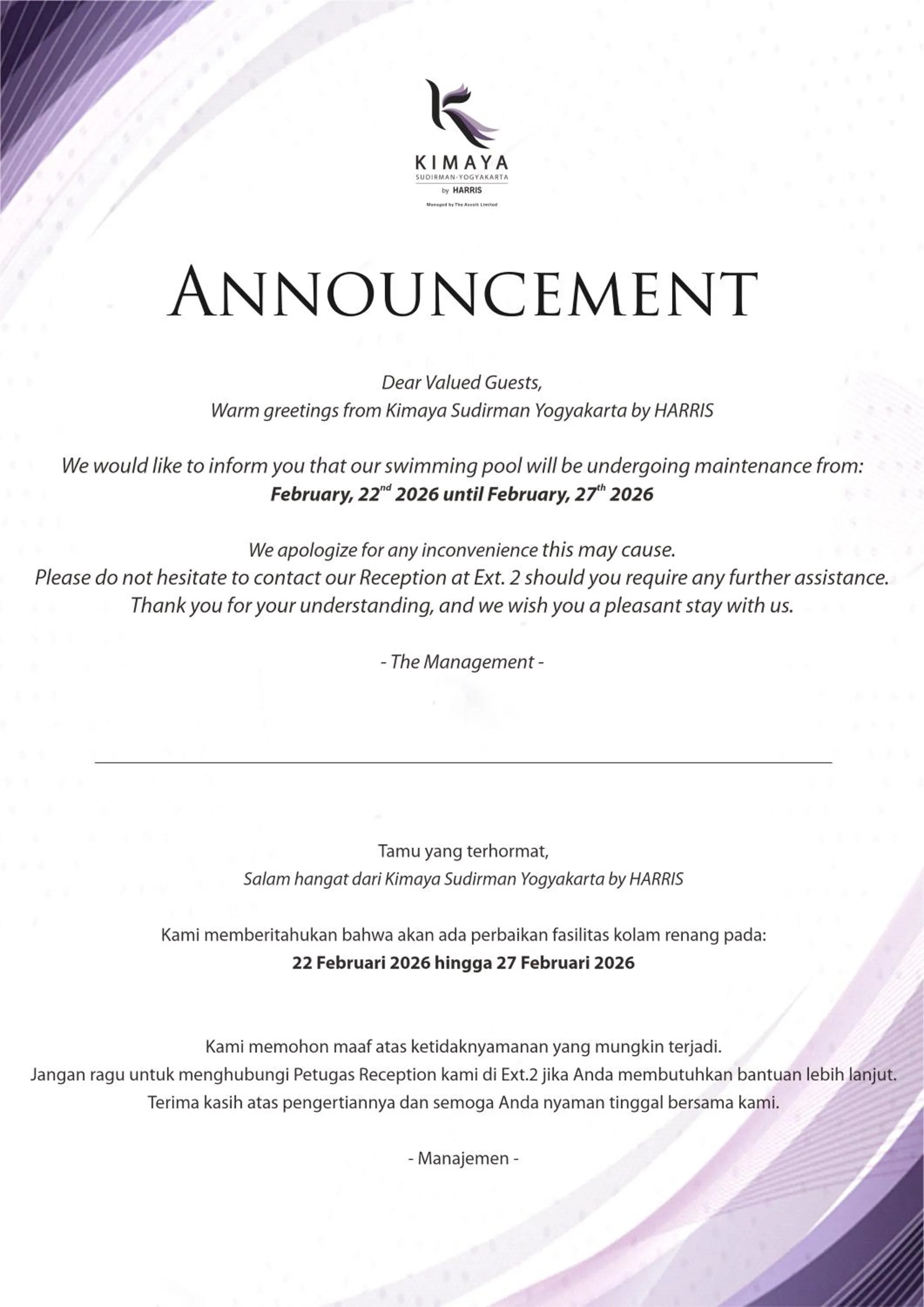 Kimaya Sudirman Yogyakarta by Harris