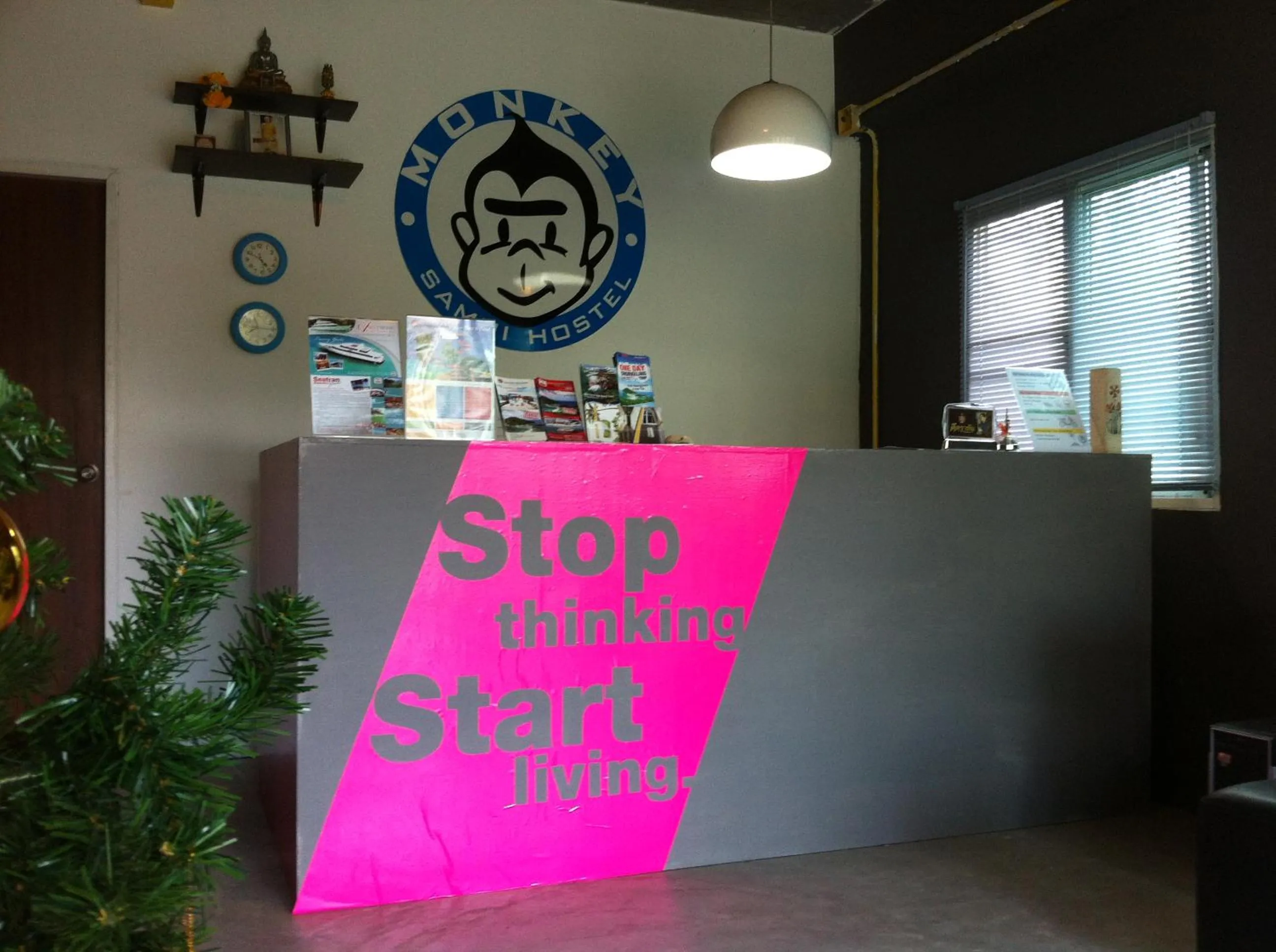 Lobby or reception in Monkey Samui Hostel
