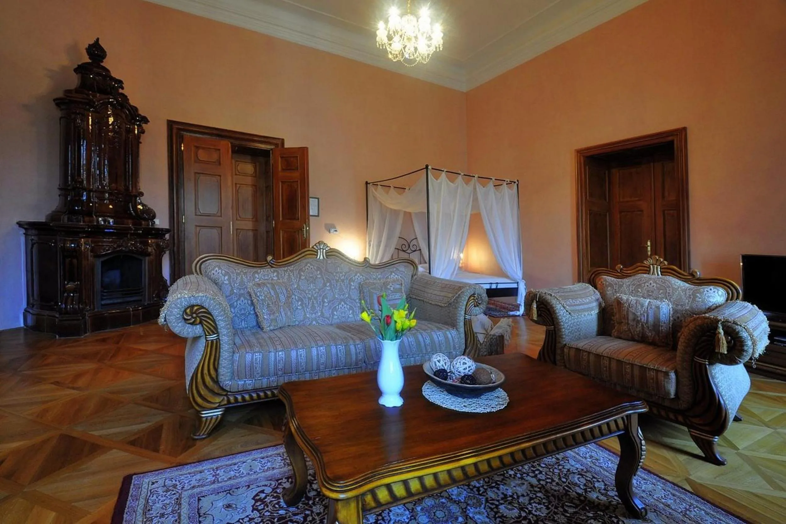 Seating area in Zamek Cerveny Hradek