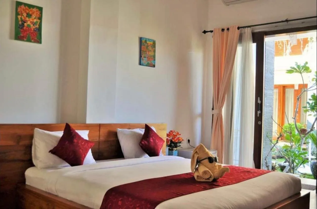 Bedroom, Bed in Ayu Laba Beach Villa and Resto