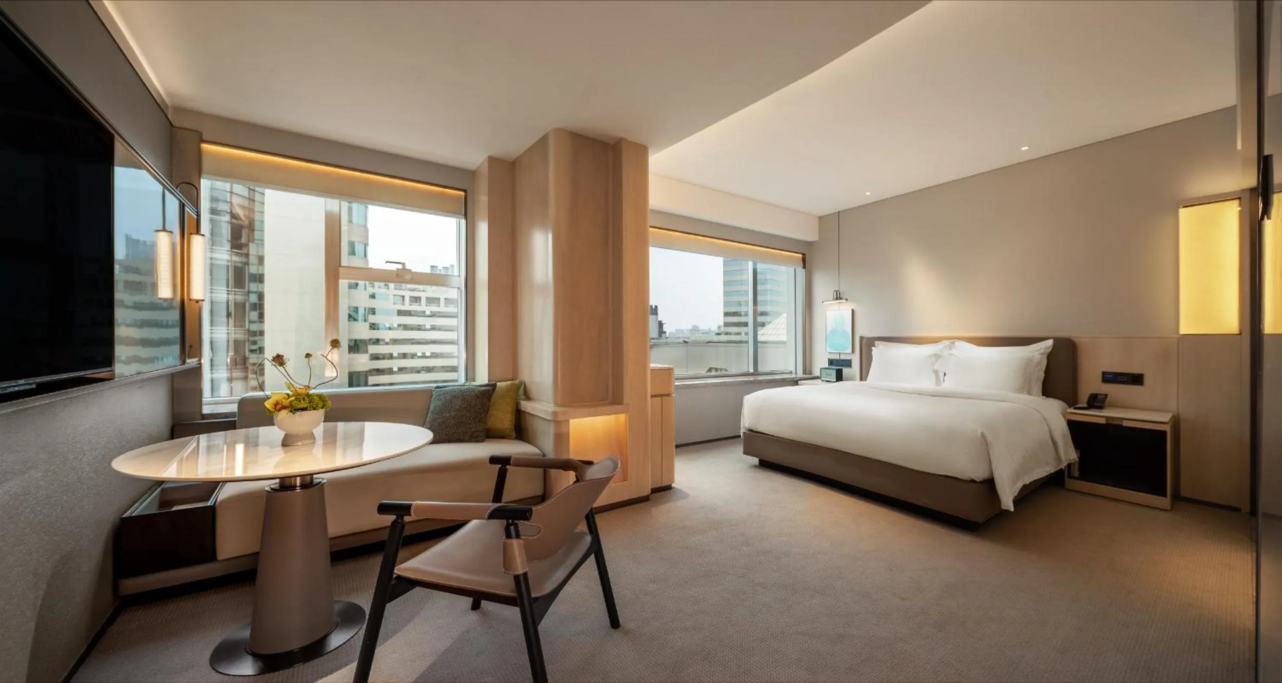 Bed in Zhejiang Narada Grand Hotel