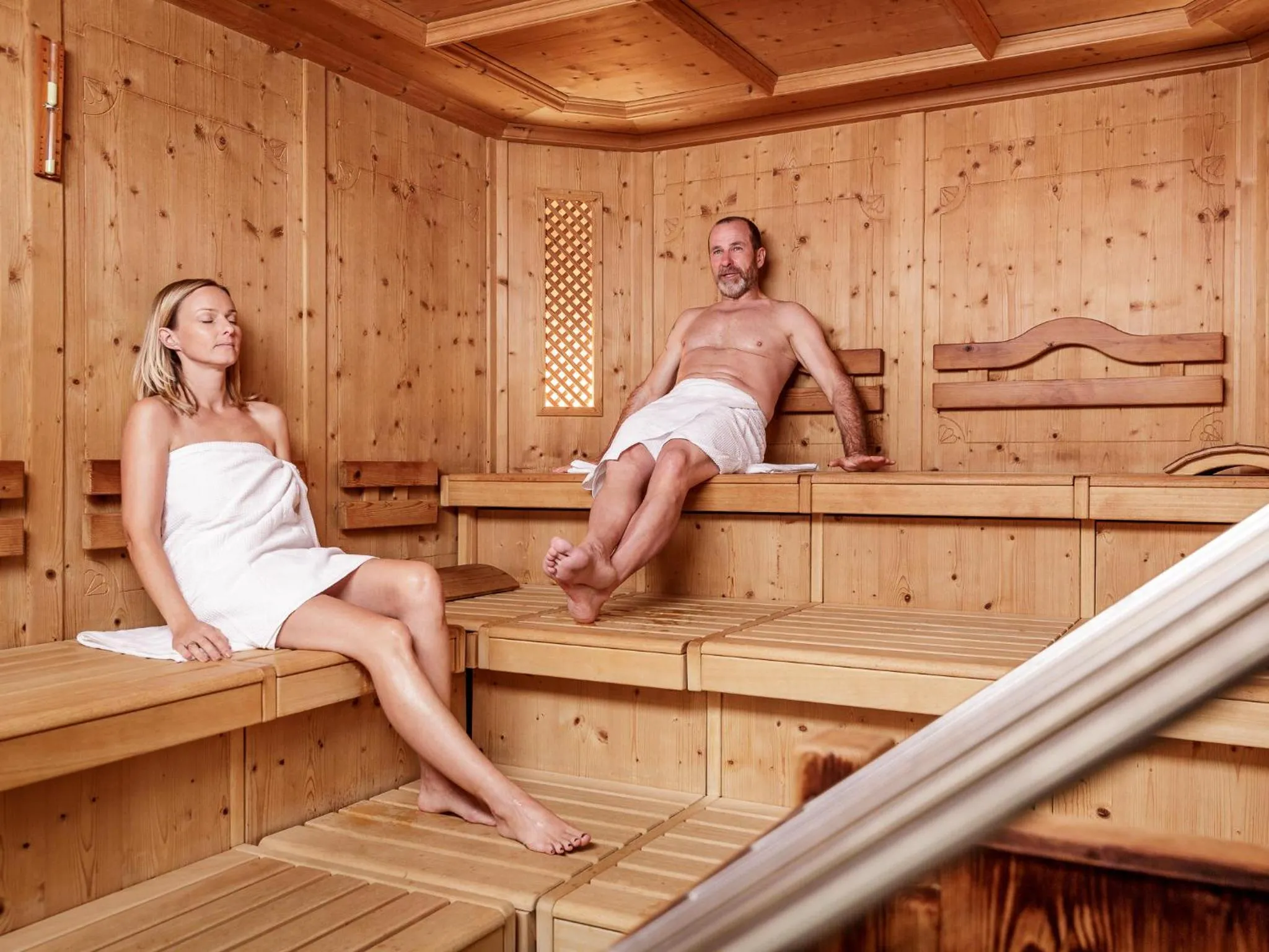 Sauna in Alpin Art & Spa Hotel Naudererhof Superior