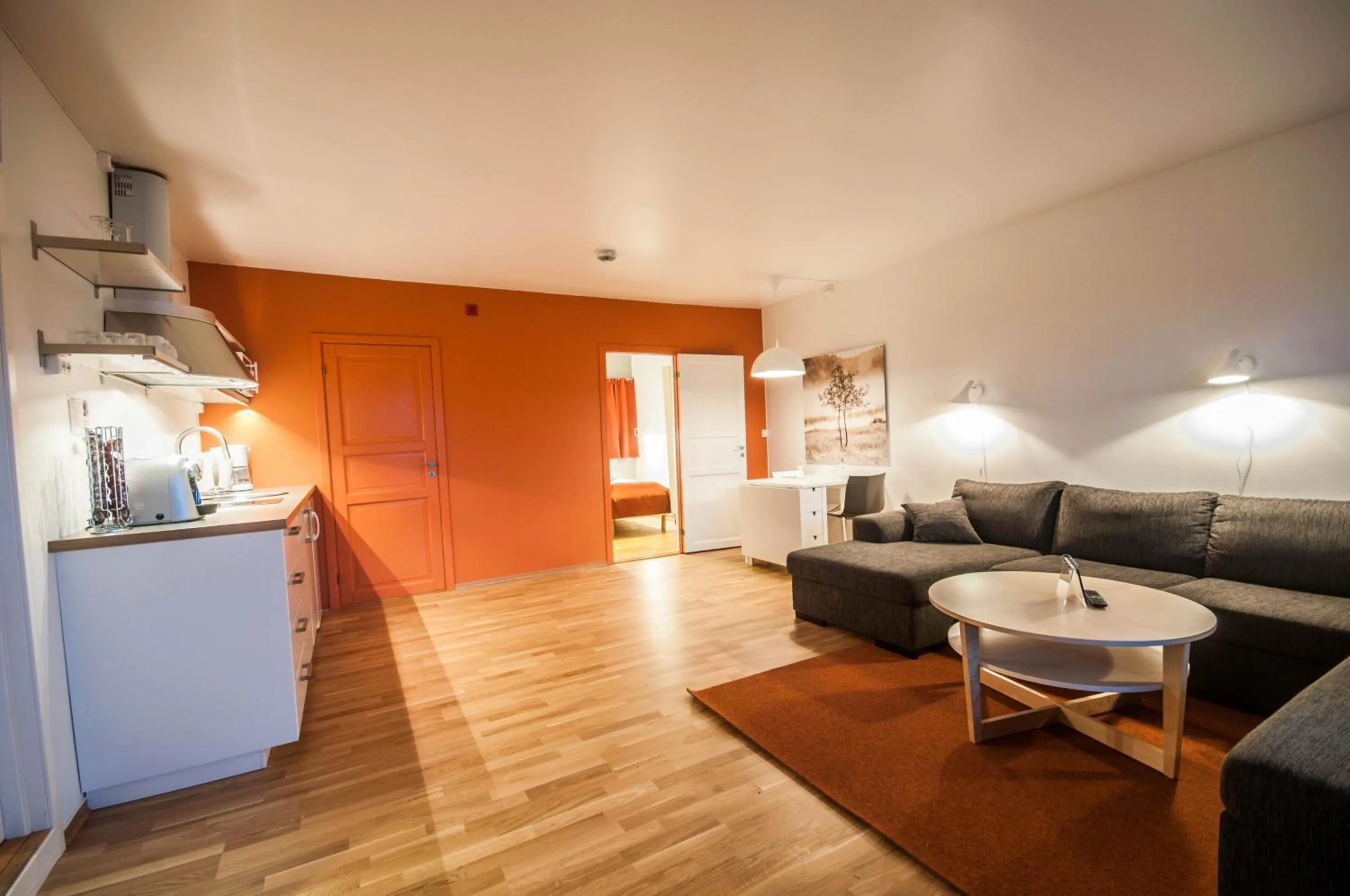 Living room in Dolmsundet Hotell Hitra