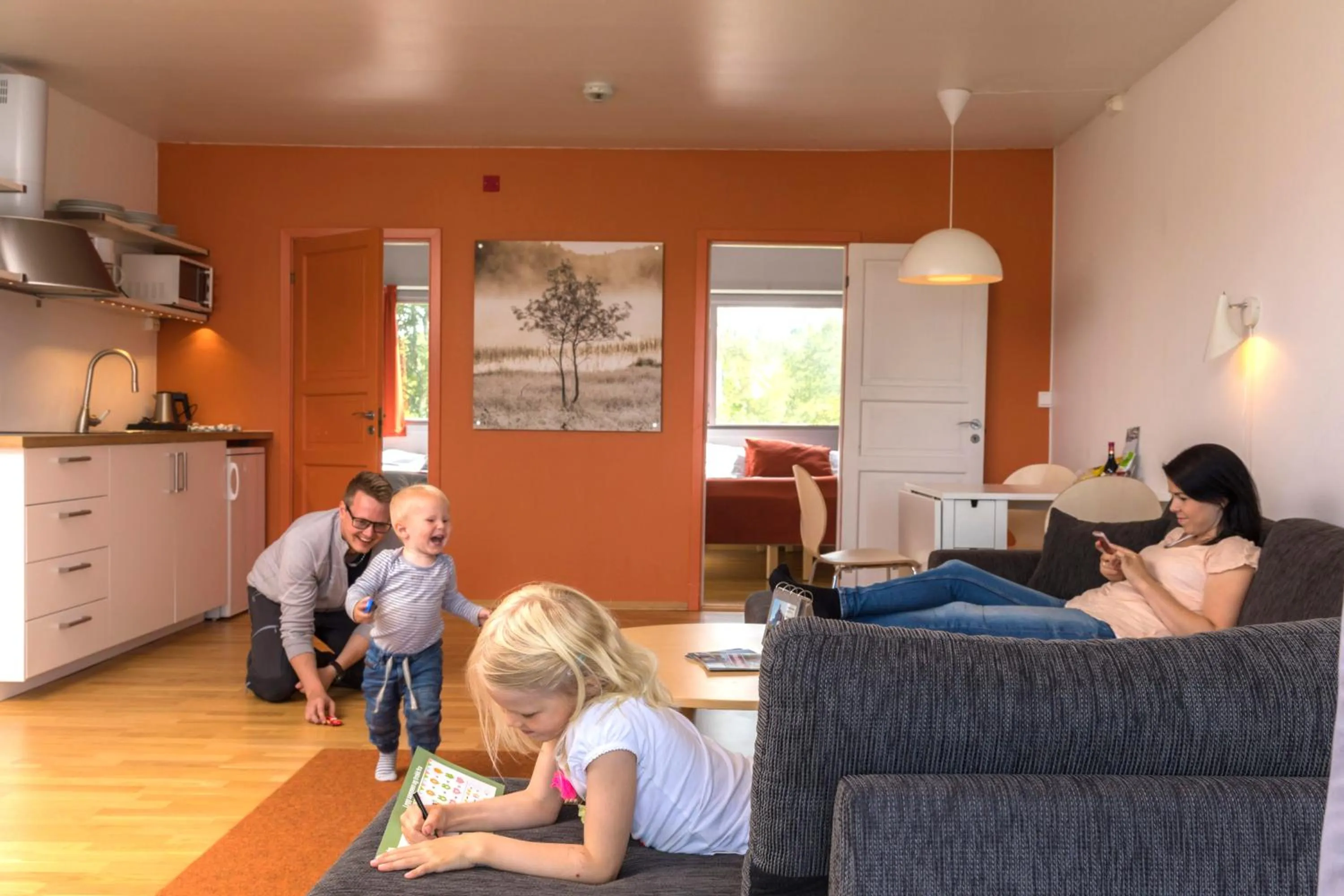 Living room in Dolmsundet Hotell Hitra