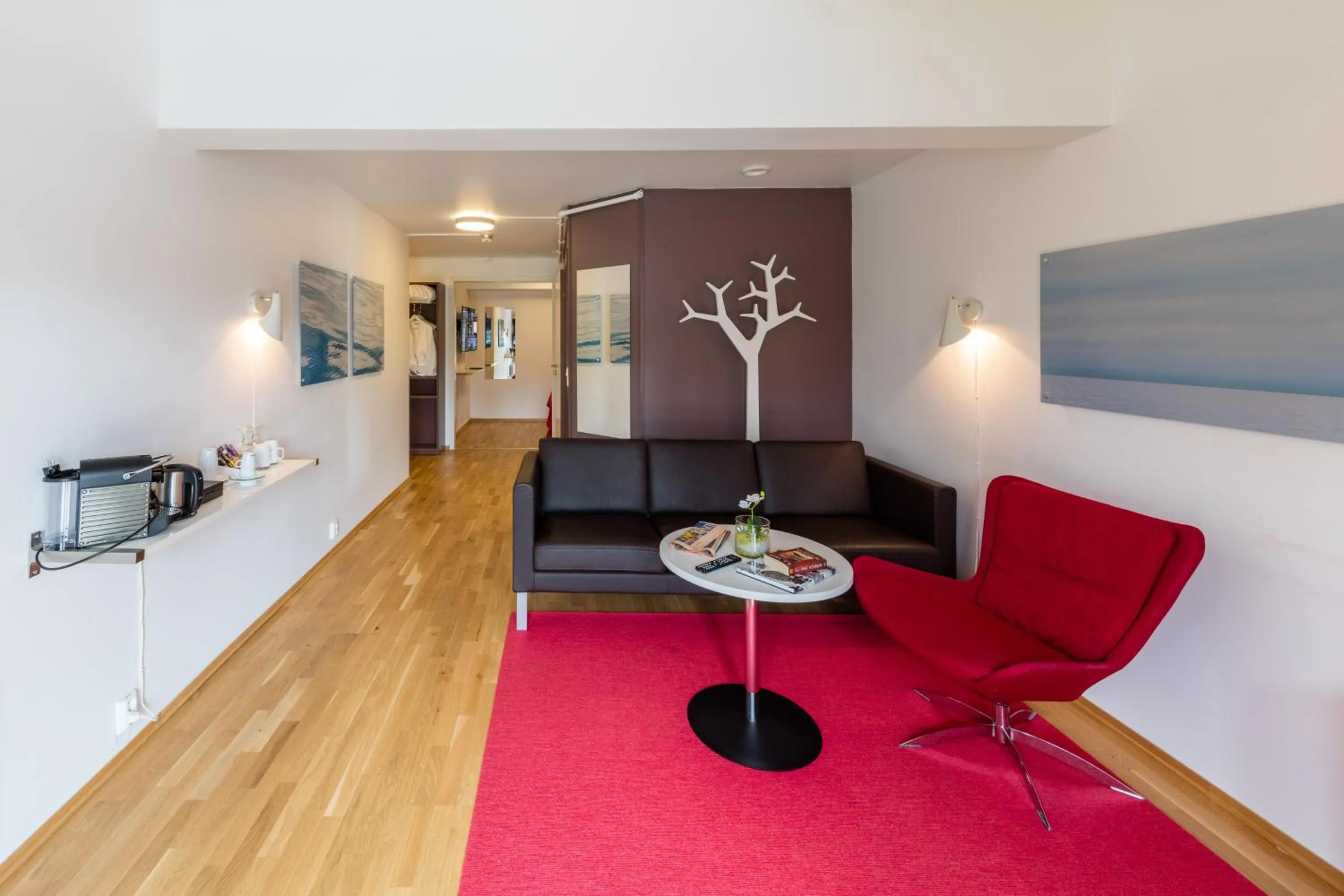 Living room in Dolmsundet Hotell Hitra