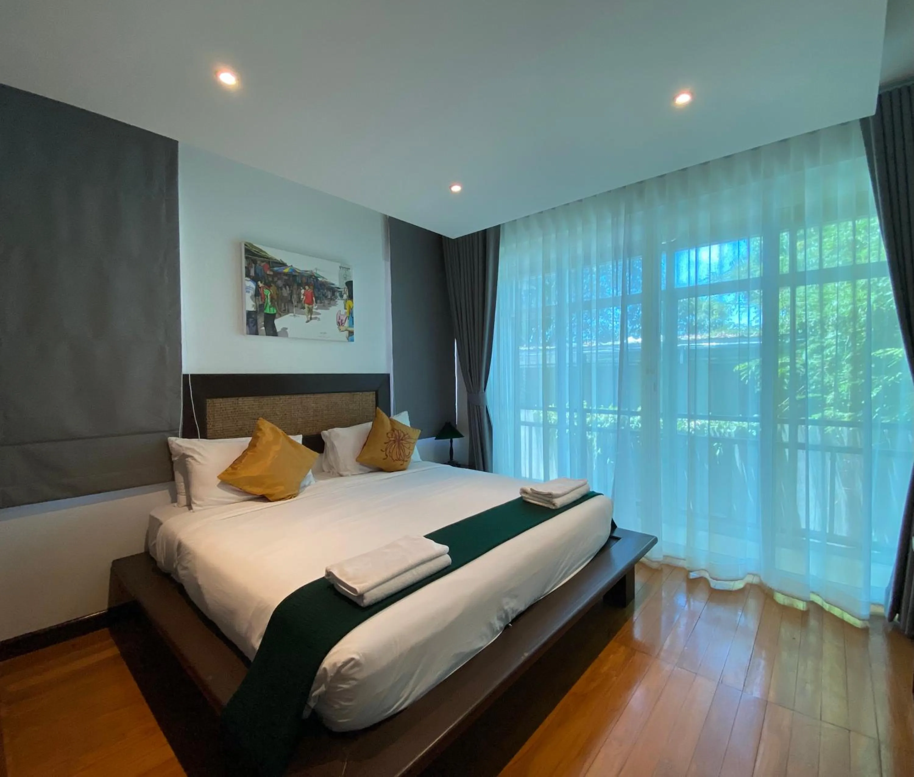 Bedroom, Bed in Baan Khao Hua Jook