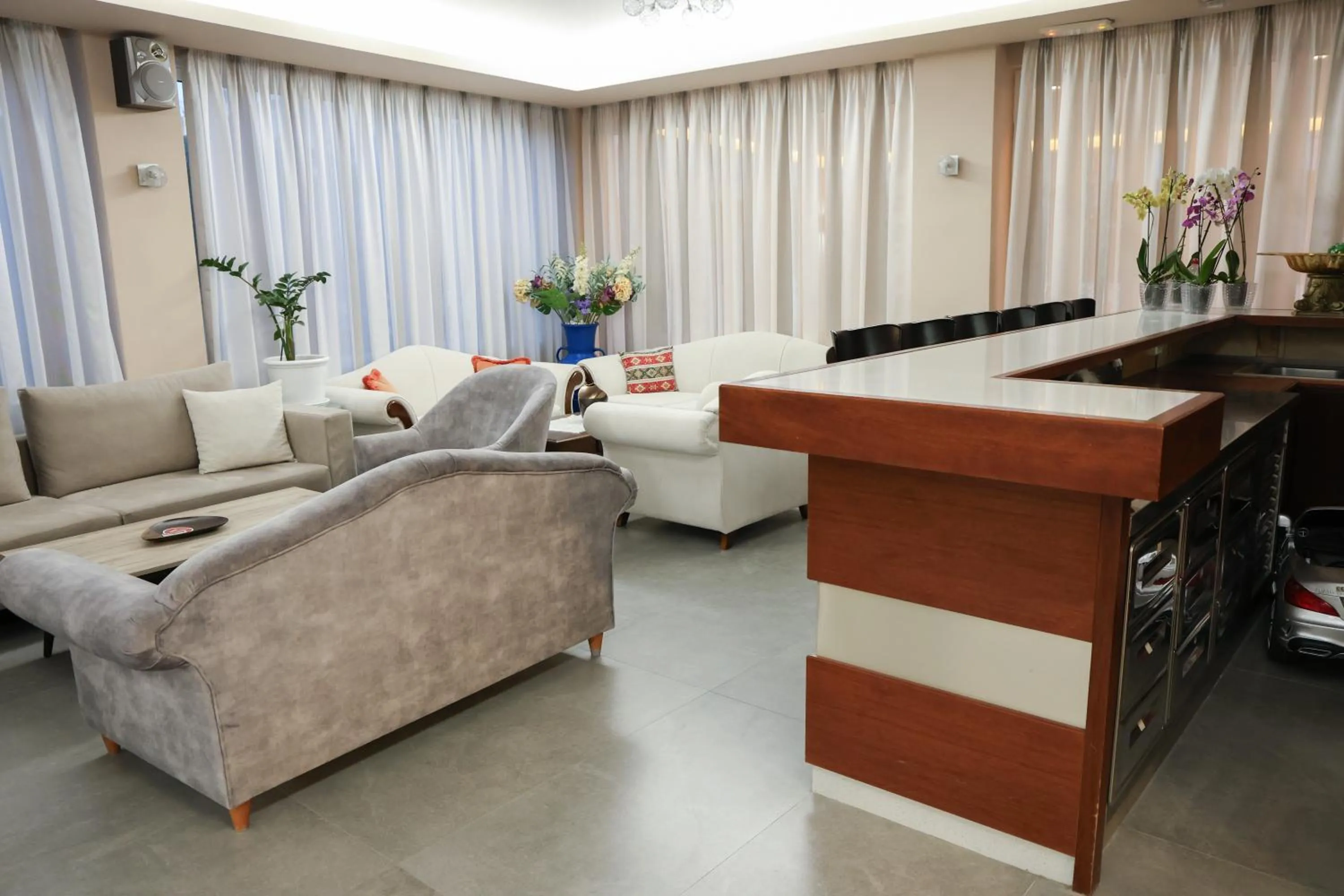 Seating area in Marie Hotel