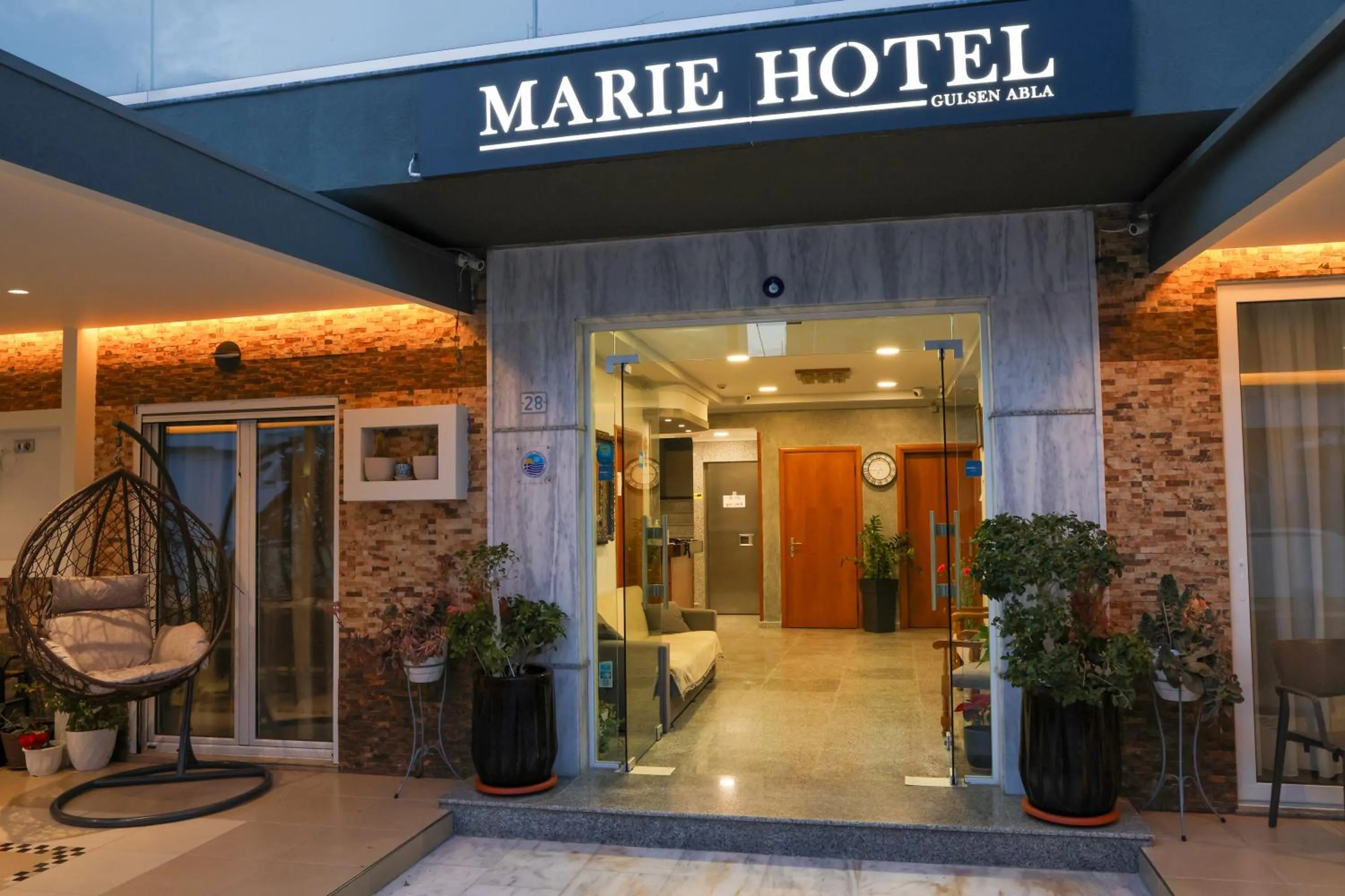 Facade/entrance in Marie Hotel