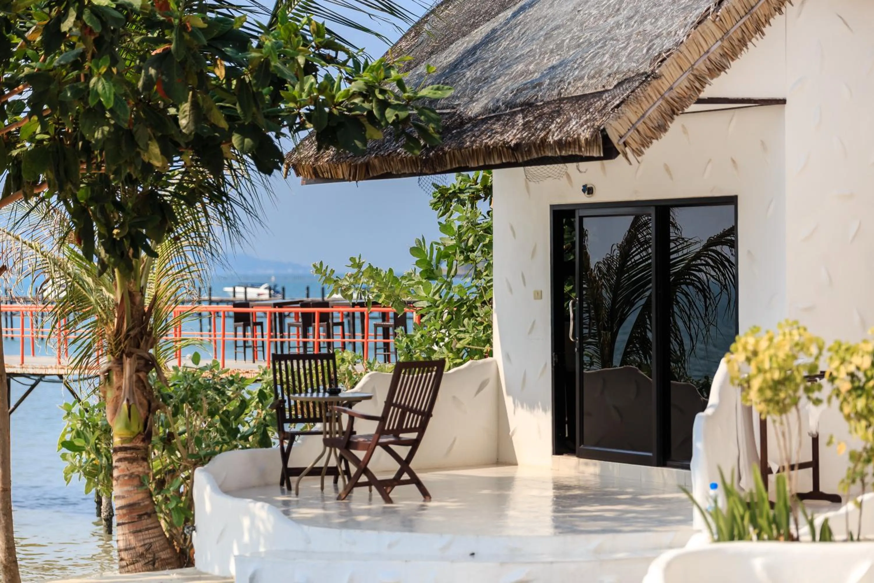 Patio in Samui Pier Beach Front & Resort