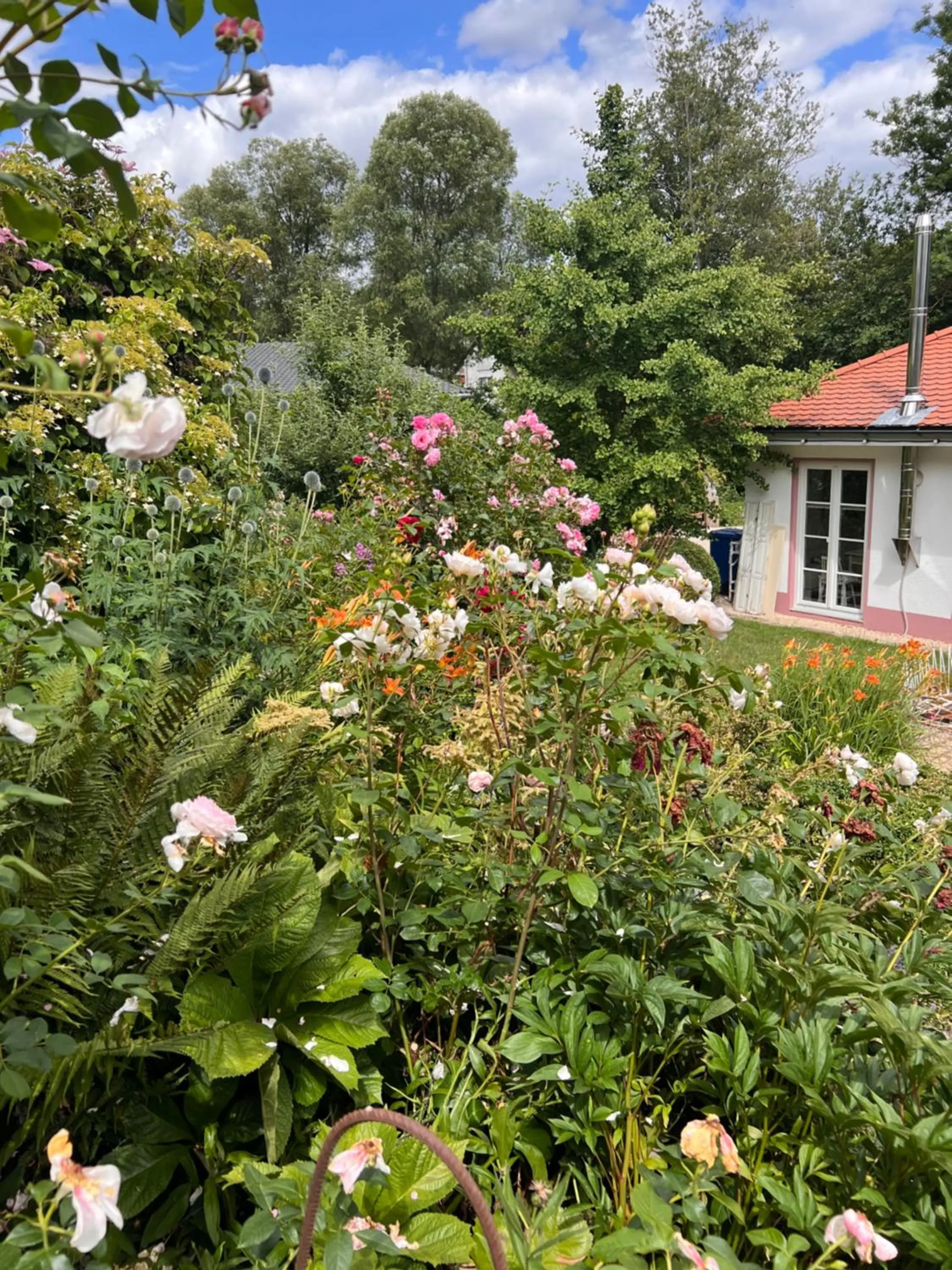 Garden view in B&B Rosenliebe