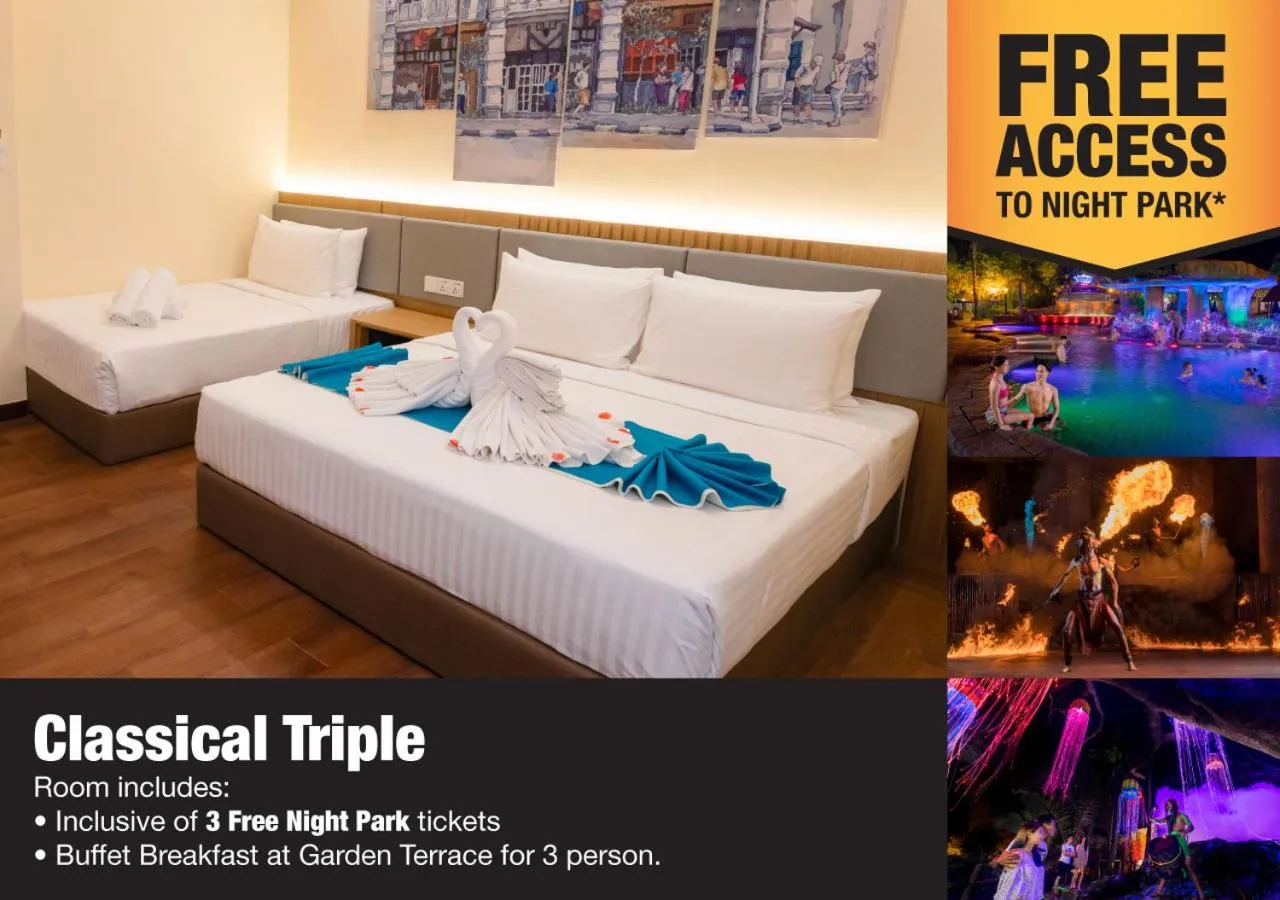 Bed in Sunway Lost World Hotel