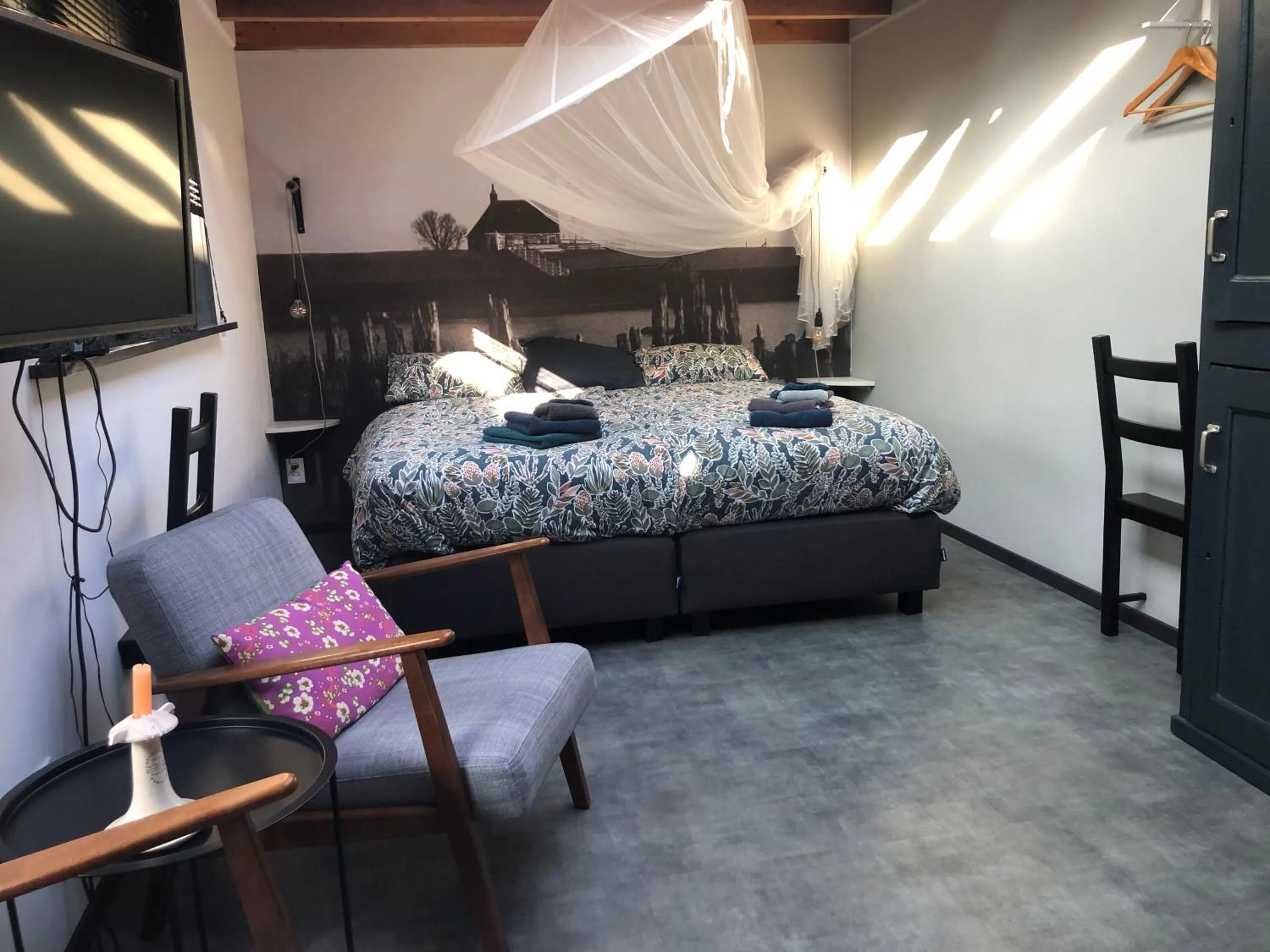 Bed in B&B de Garaazje