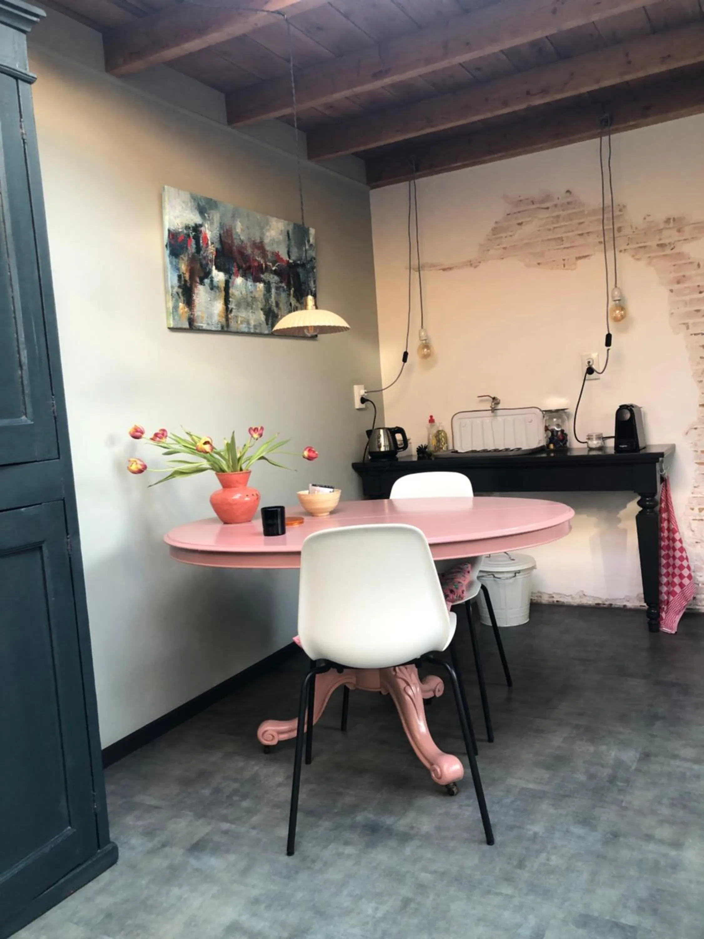 Living room in B&B de Garaazje