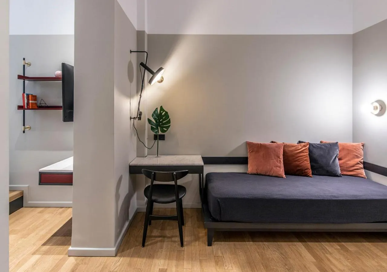 Seating area, Bed in The Modernist Thessaloniki