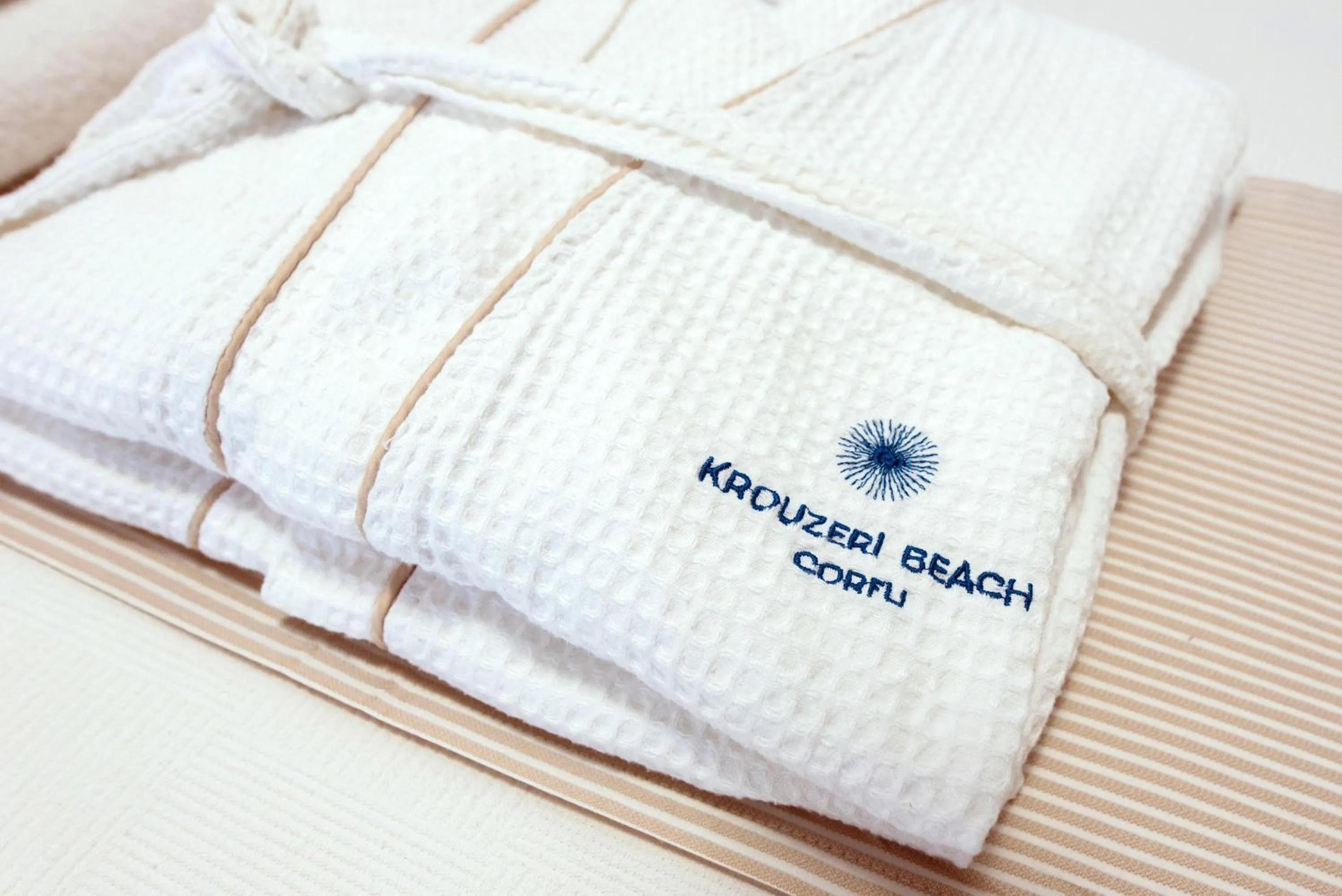 Bed in Krouzeri Beach Apartments