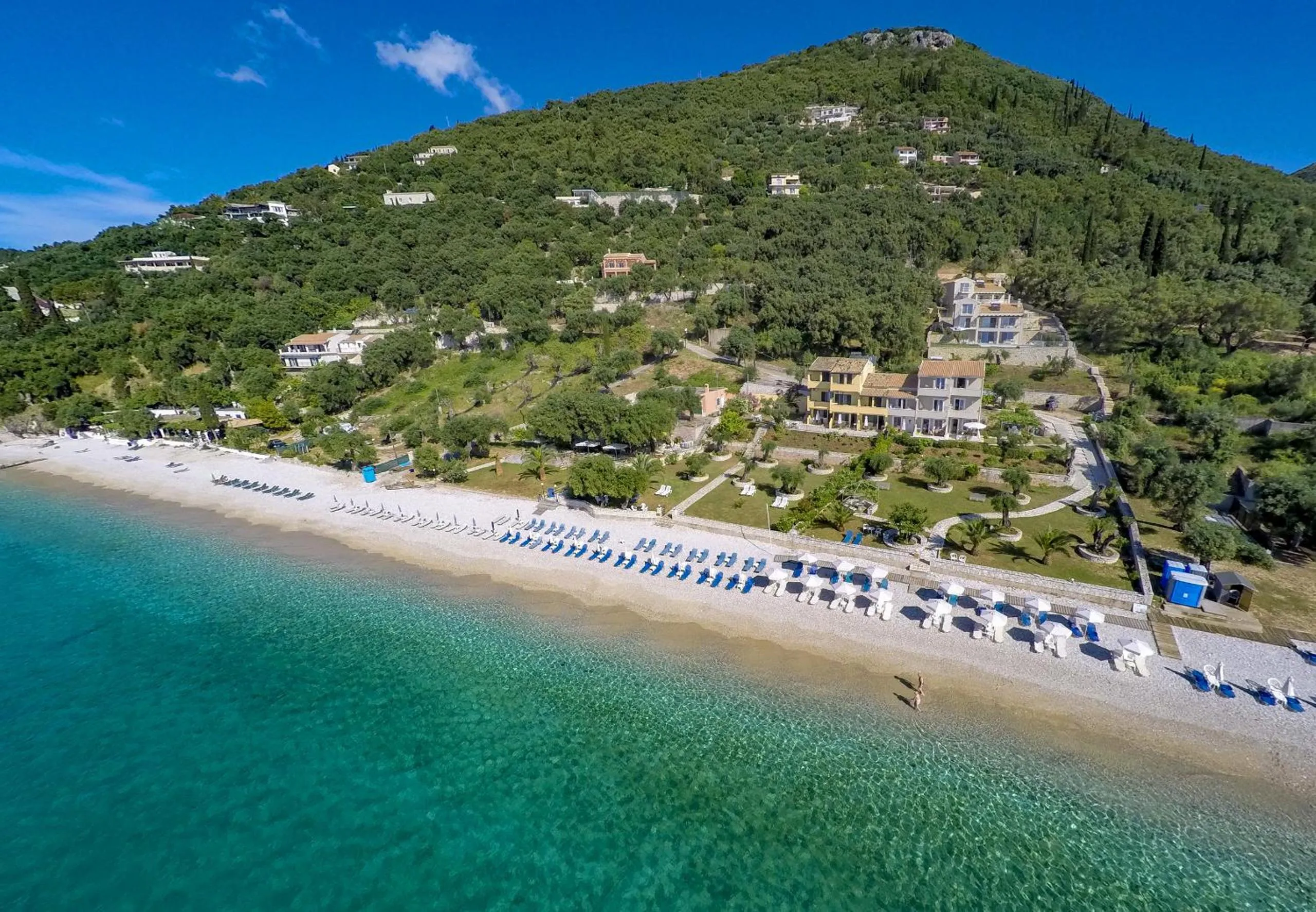 Bird's eye view in Krouzeri Beach Apartments