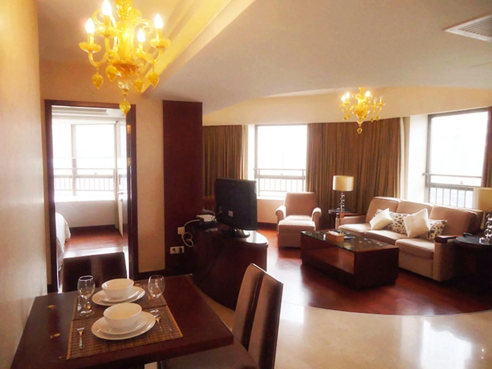 Living room in Ziyuan Service Apartment
