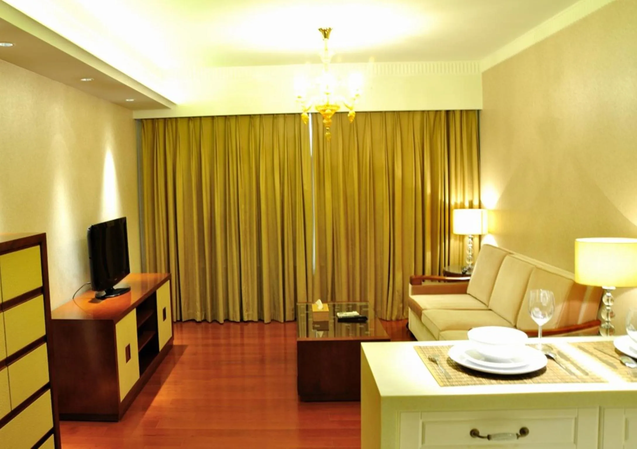 Living room in Ziyuan Service Apartment