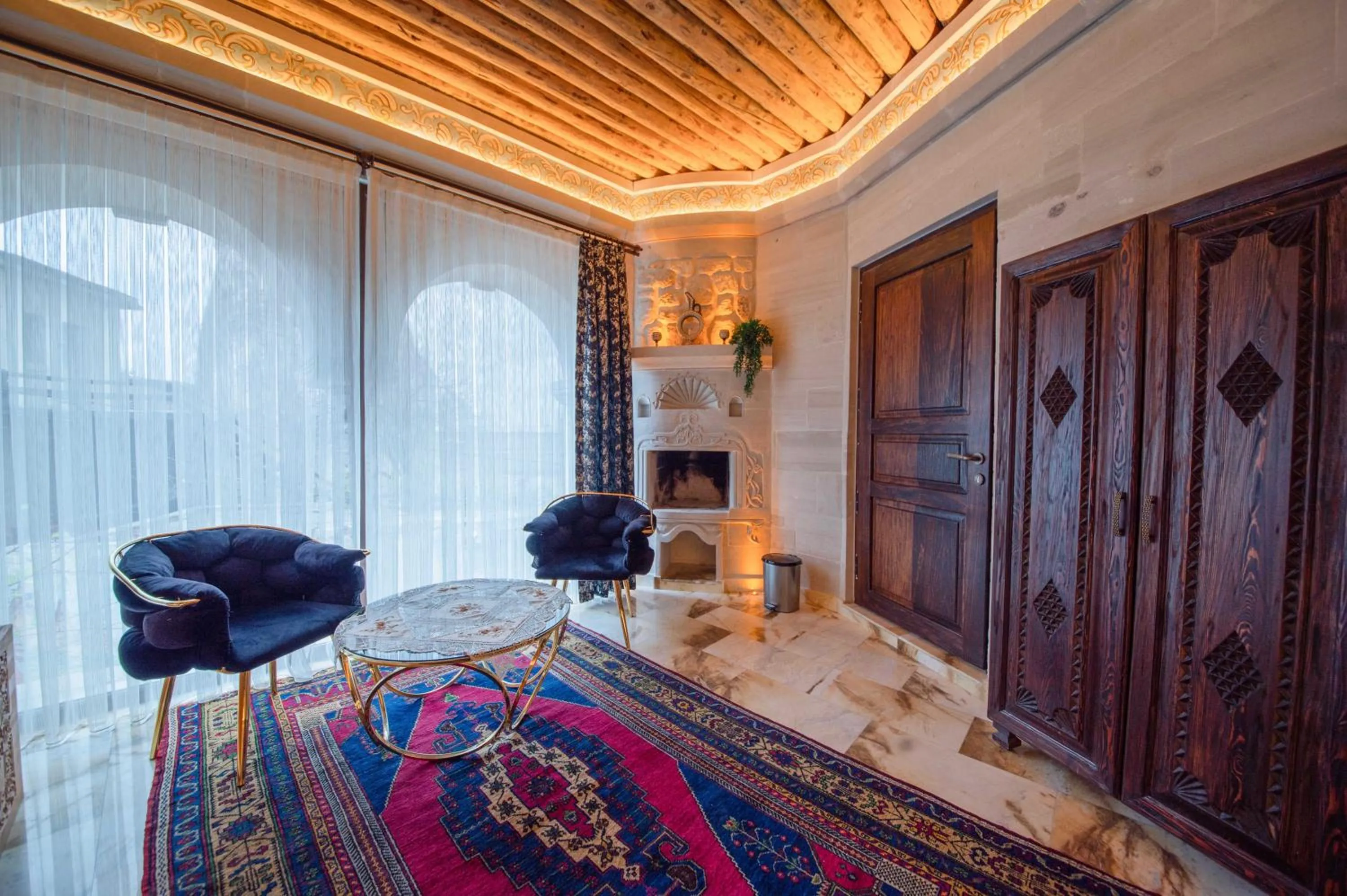 Seating area in Safran Cave Hotel