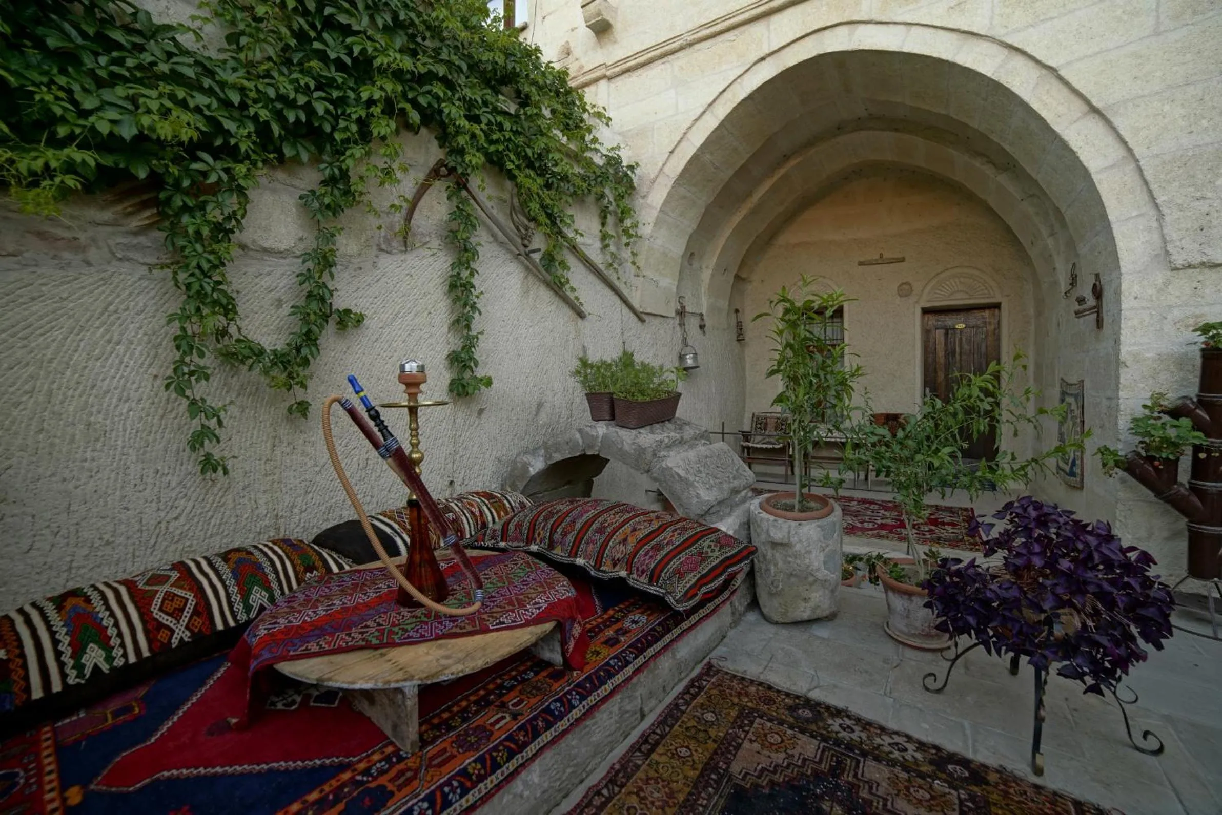 Patio in Safran Cave Hotel