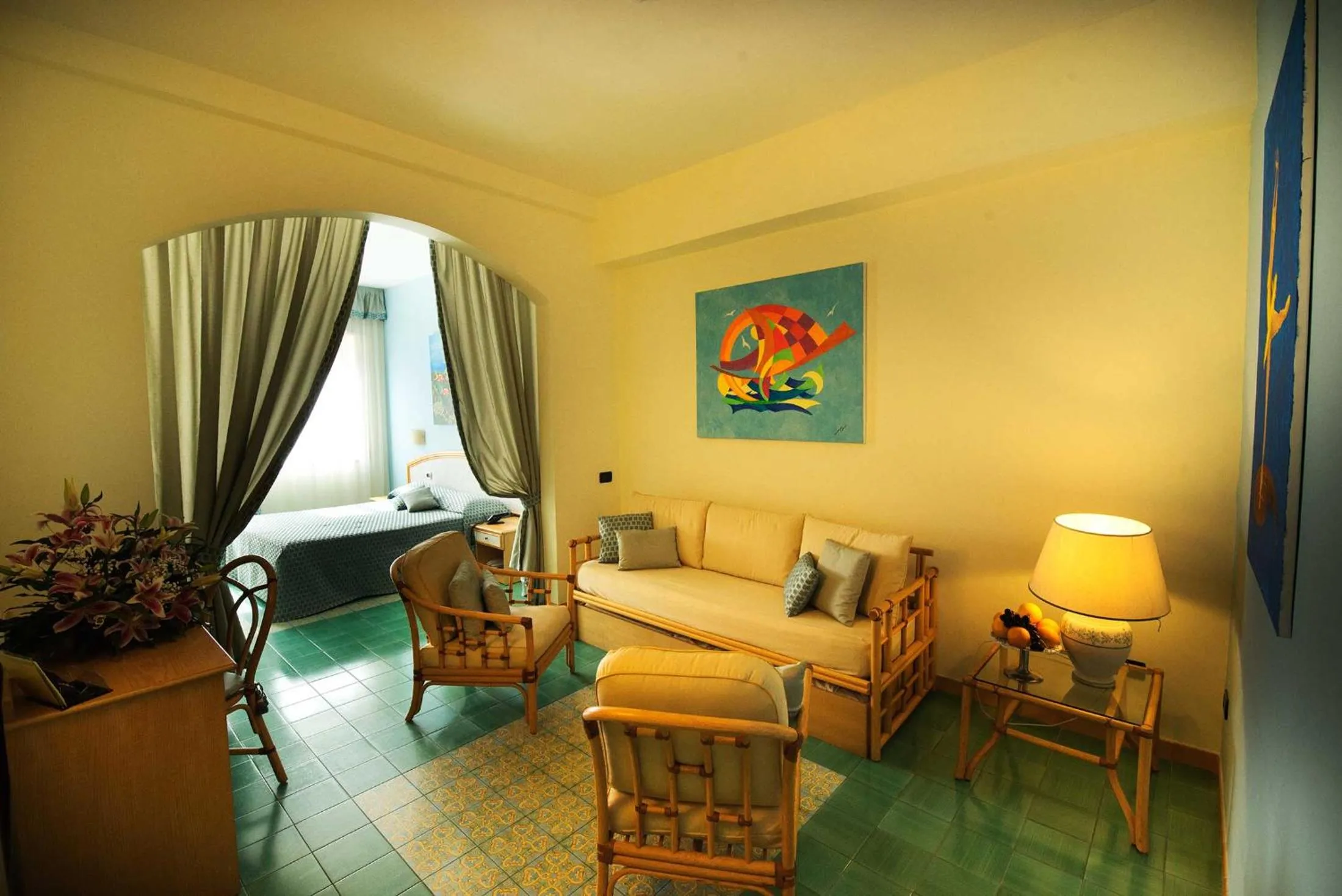 Bed in Grand Hotel Il Ninfeo