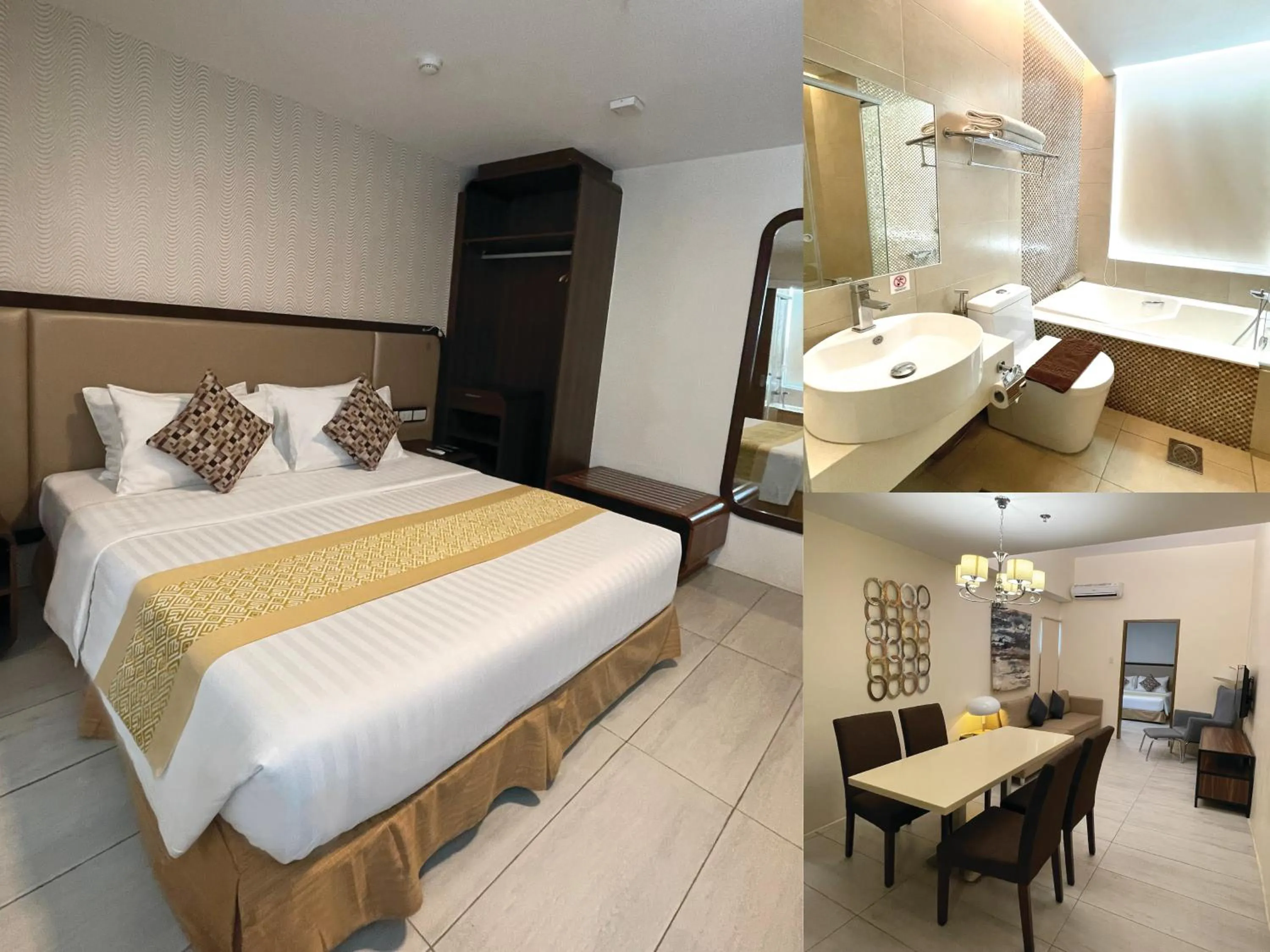 Bedroom, Bed in One Central Hotel & Suites