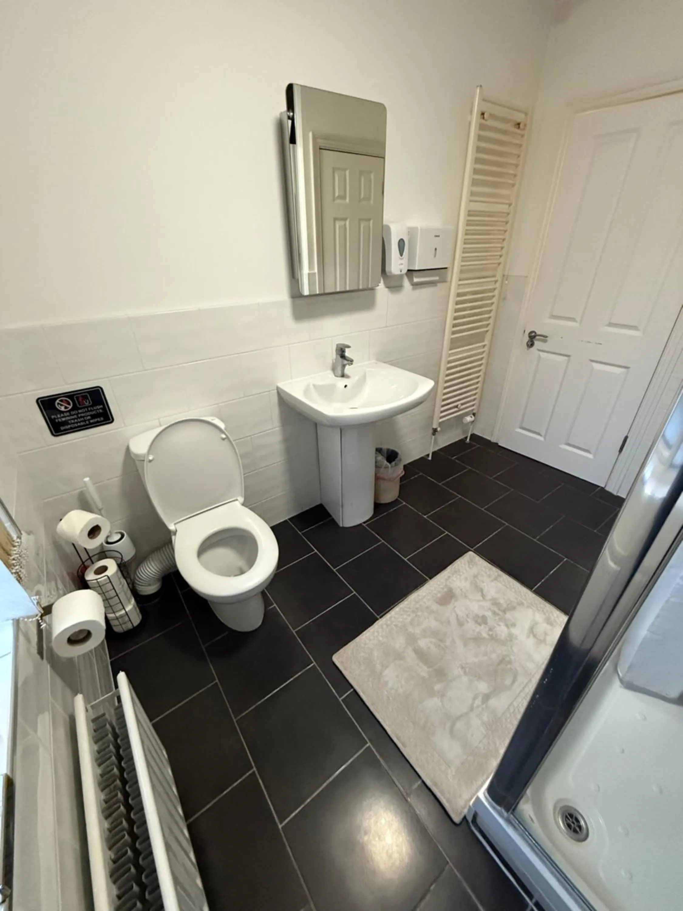 Shower in Clifton House Brighton