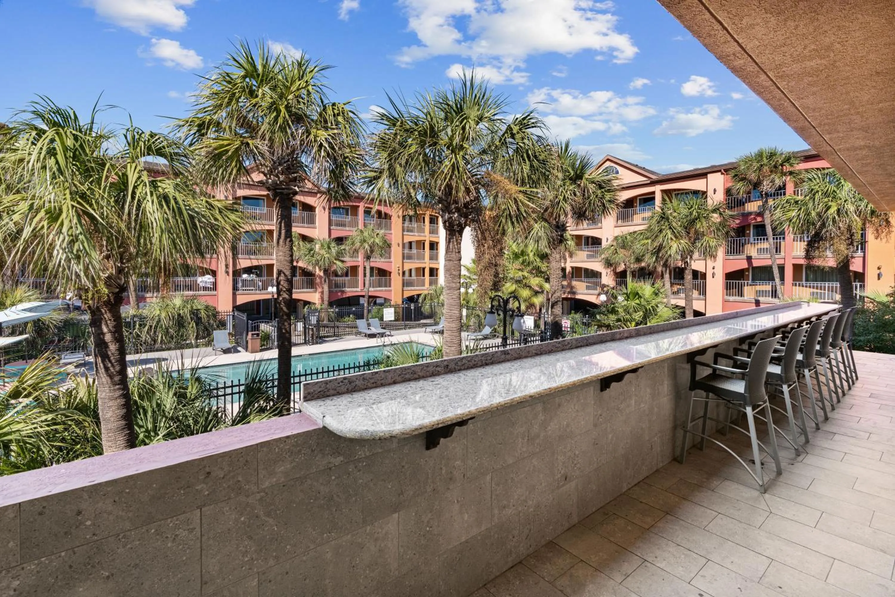 Pool view in Clarion Pointe Galveston - Beachfront