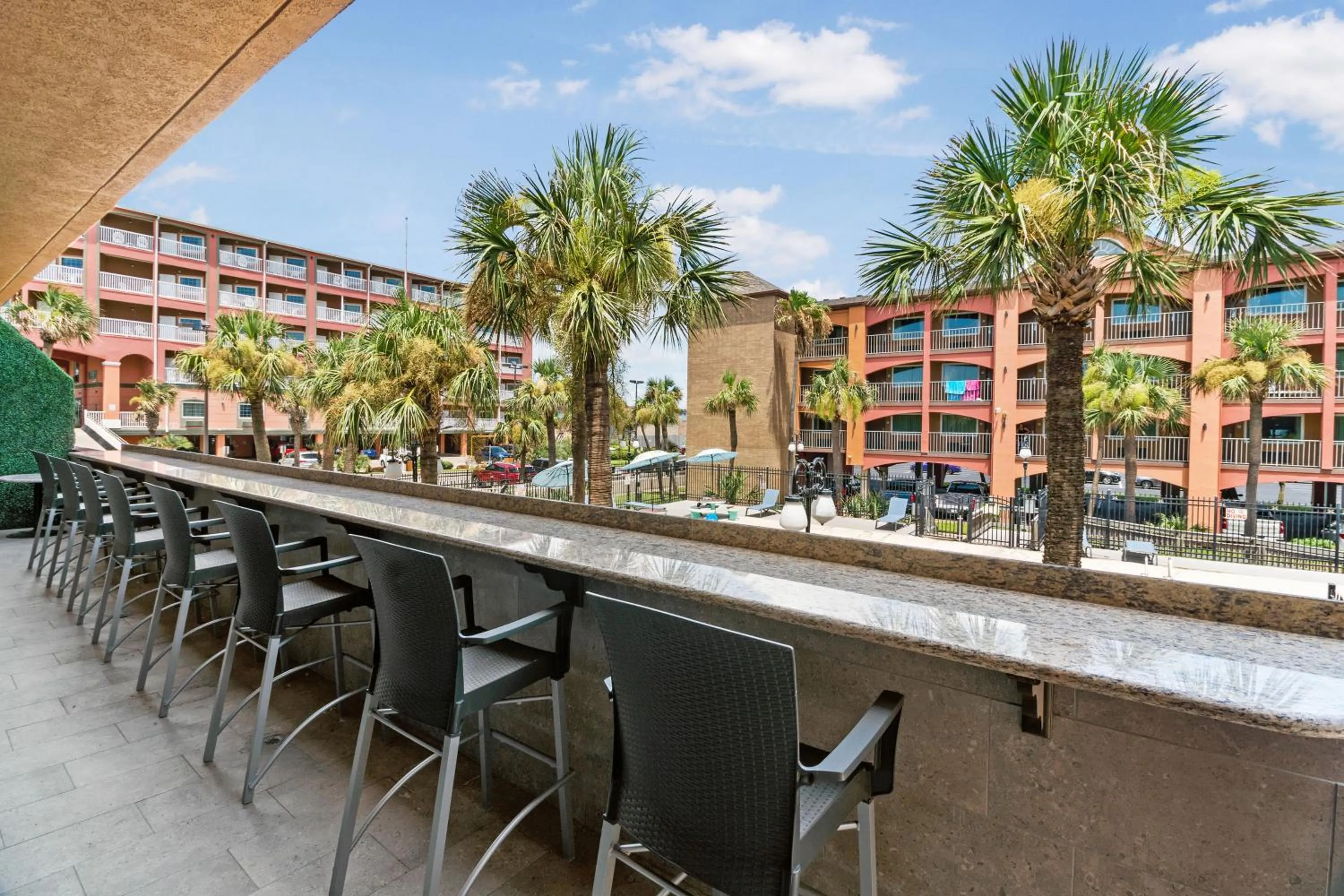 Property building in Beachfront Palms Hotel Galveston