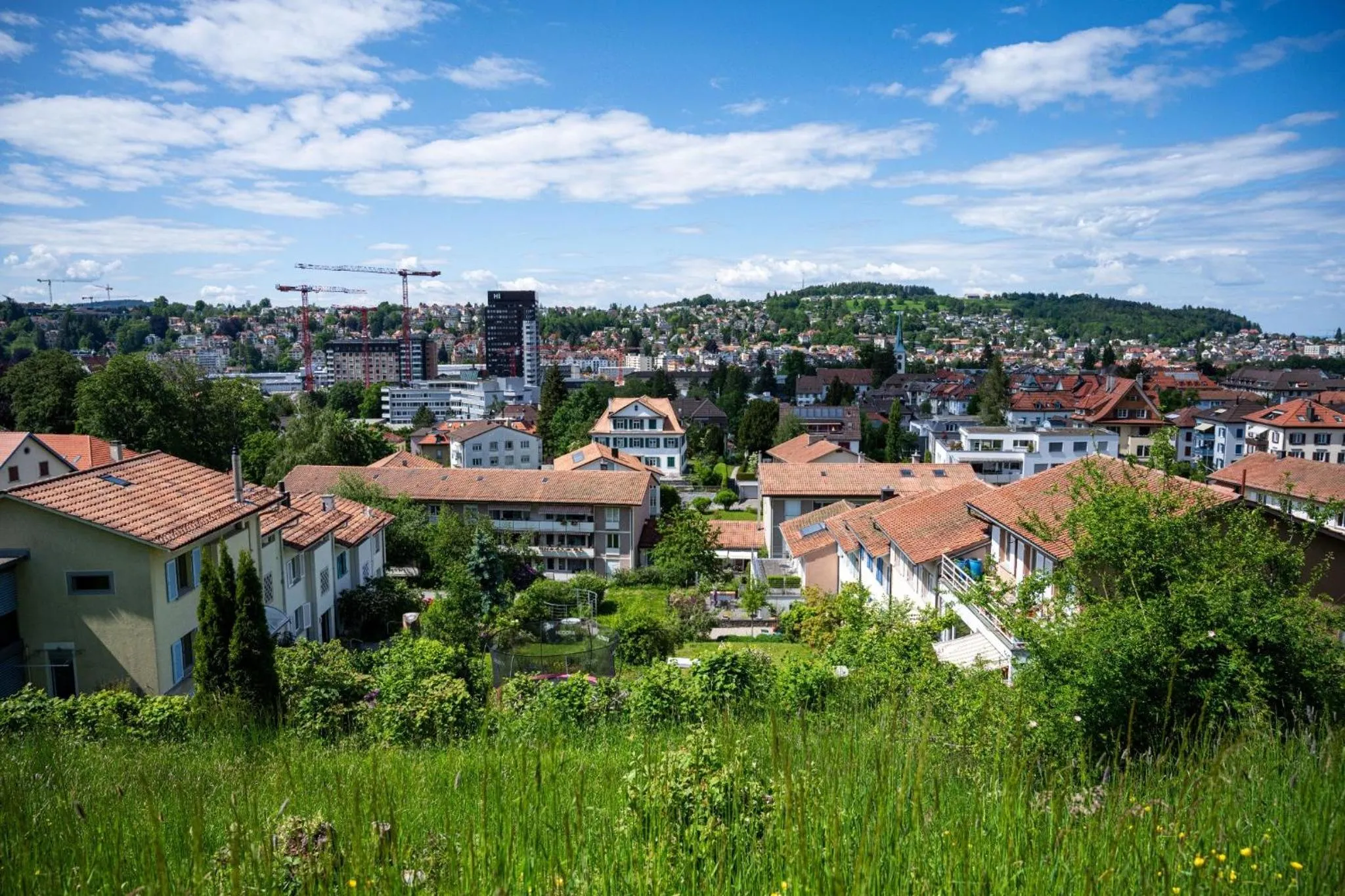 City view in St. Gallen Youth Hostel