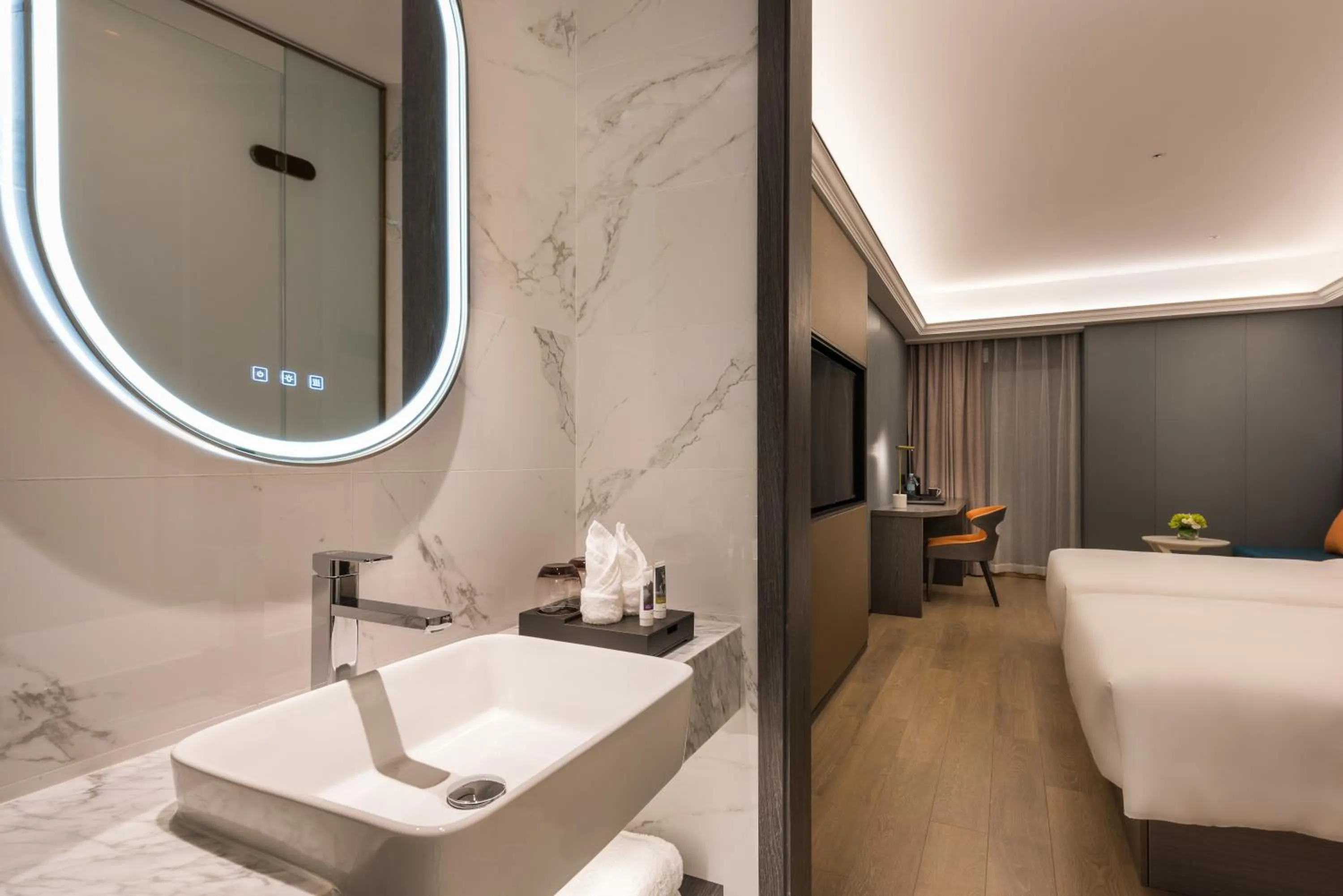 Bed in Mercure Shanghai NECC