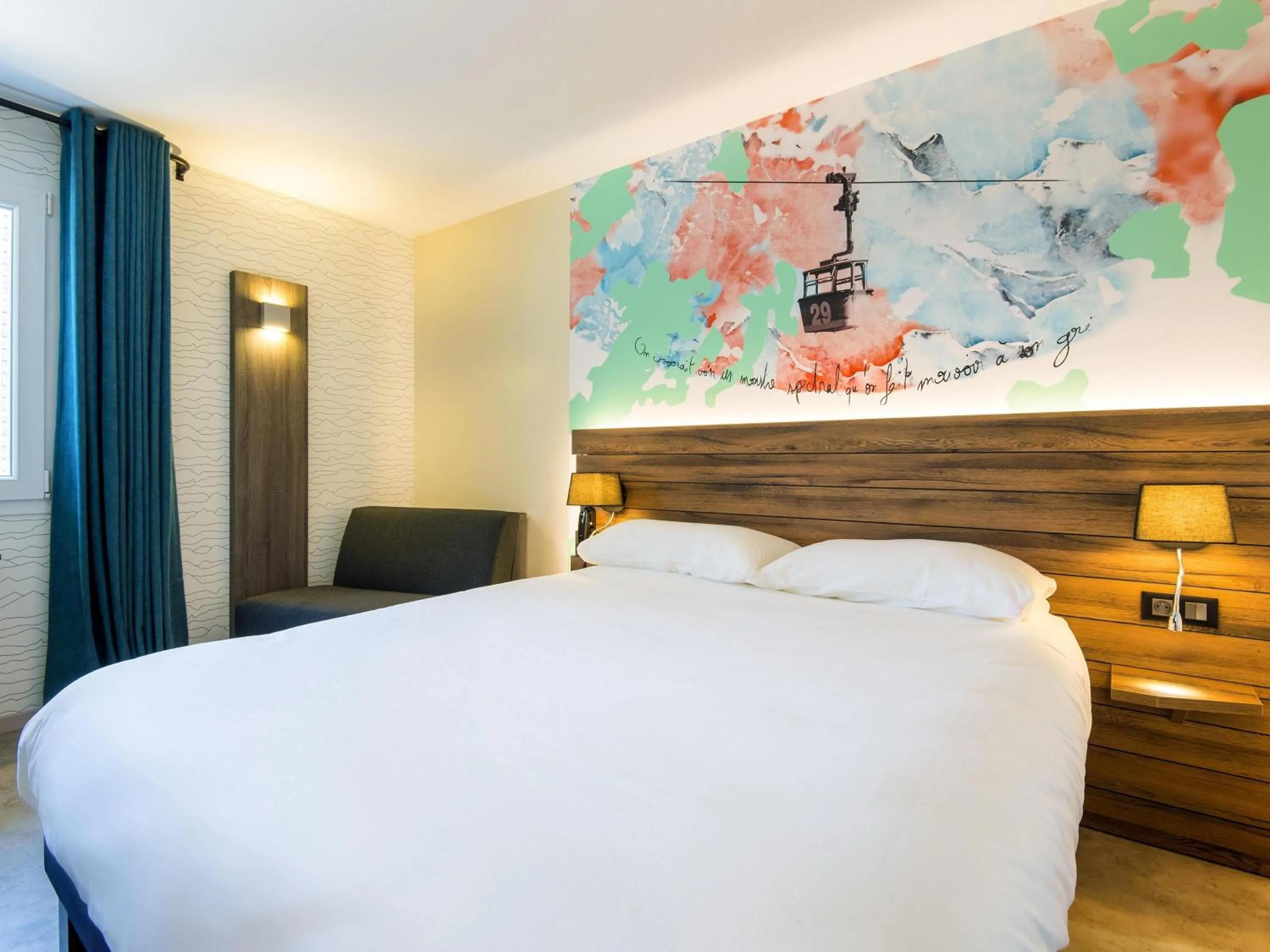 Bedroom, Bed in Ibis Styles Sallanches Pays du Mont-Blanc