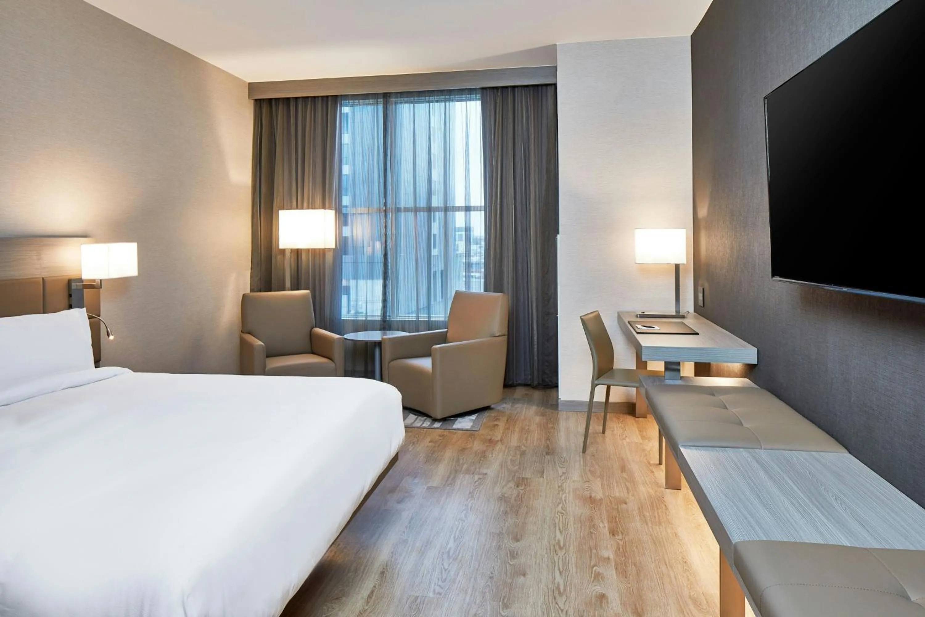 Photo of the whole room, Bed in AC Hotel Nashville Downtown