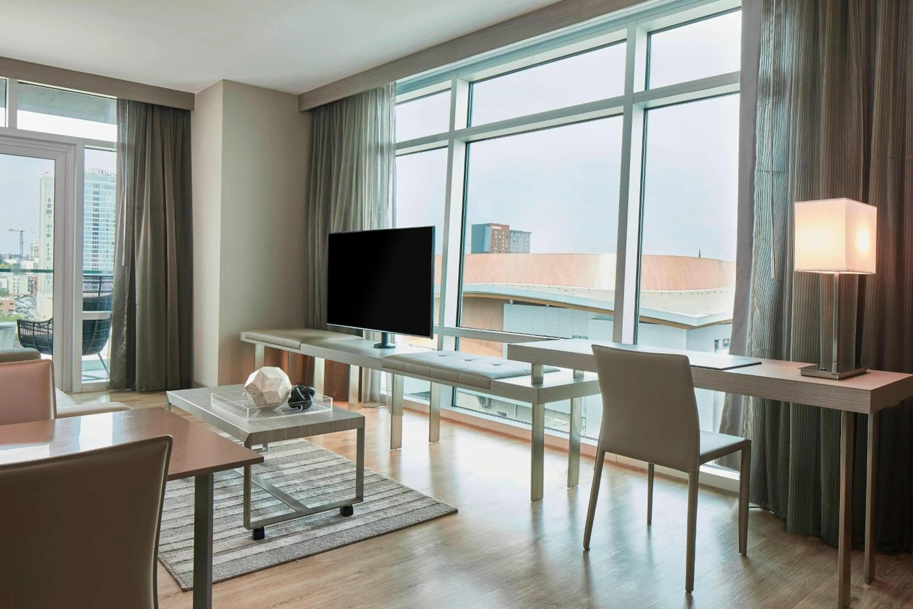 Living room in AC Hotel Nashville Downtown