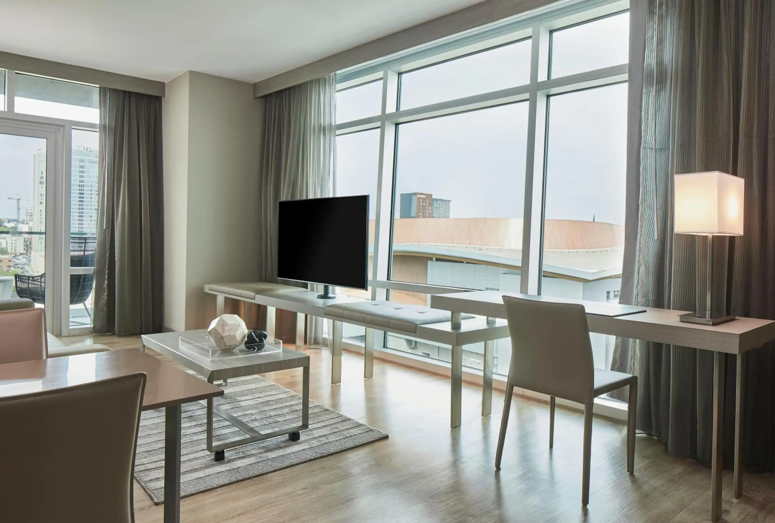 Corner Junior King Suite with Sofa Bed in AC Hotel Nashville Downtown Corner Junior King Suite with Sofa Bed in AC Hotel Nashville Downtown