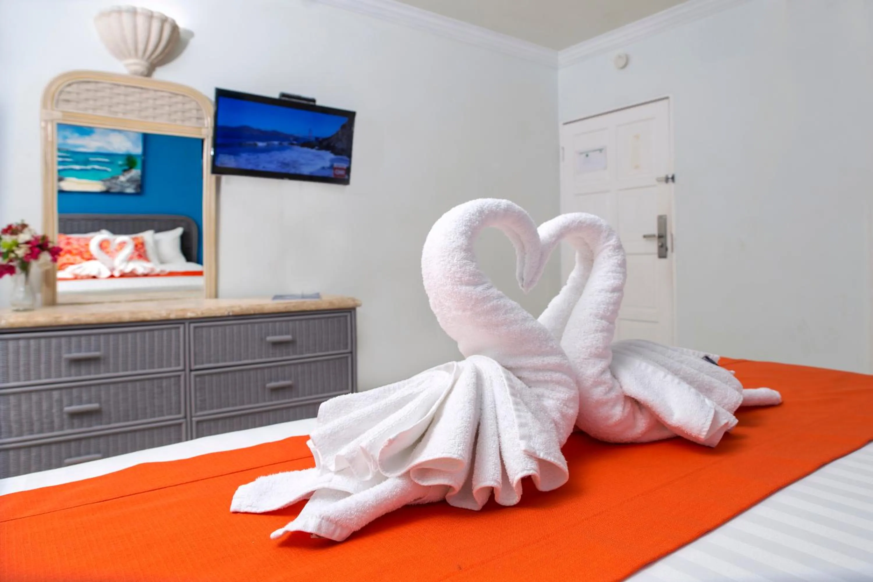 Bed in Dover Beach Hotel