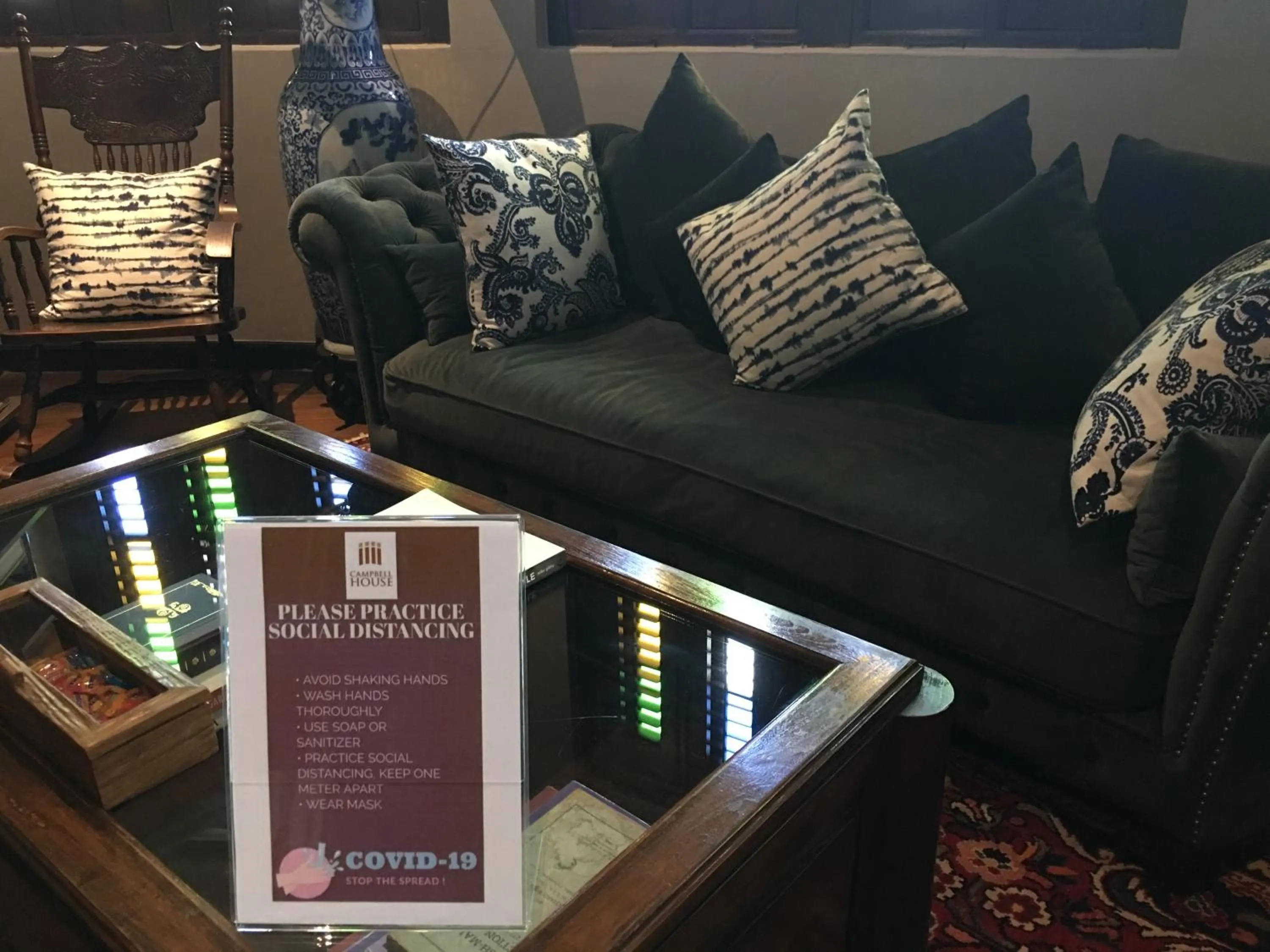 Seating area in Campbell House